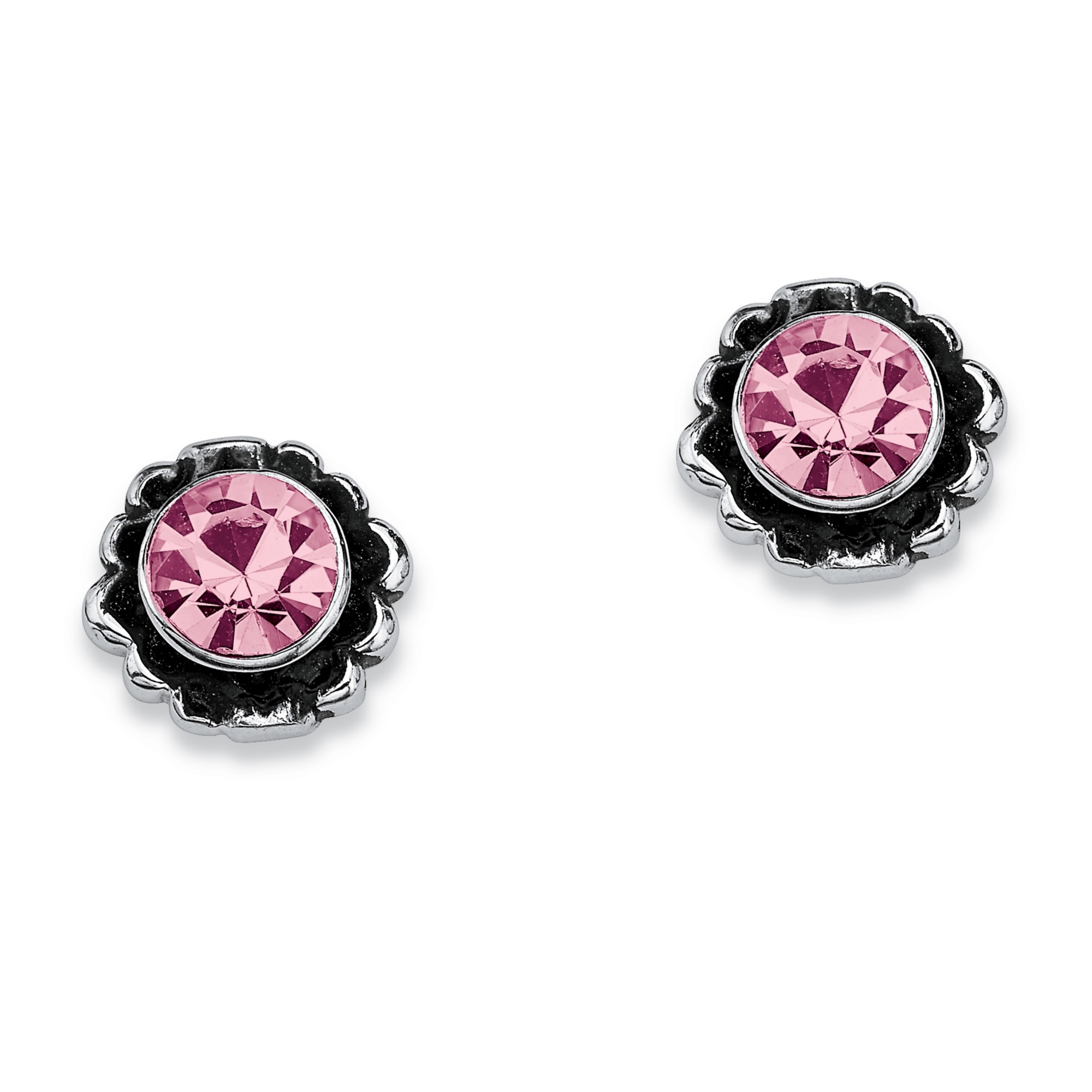Sterling Silver Birthstones Simulated Earrings