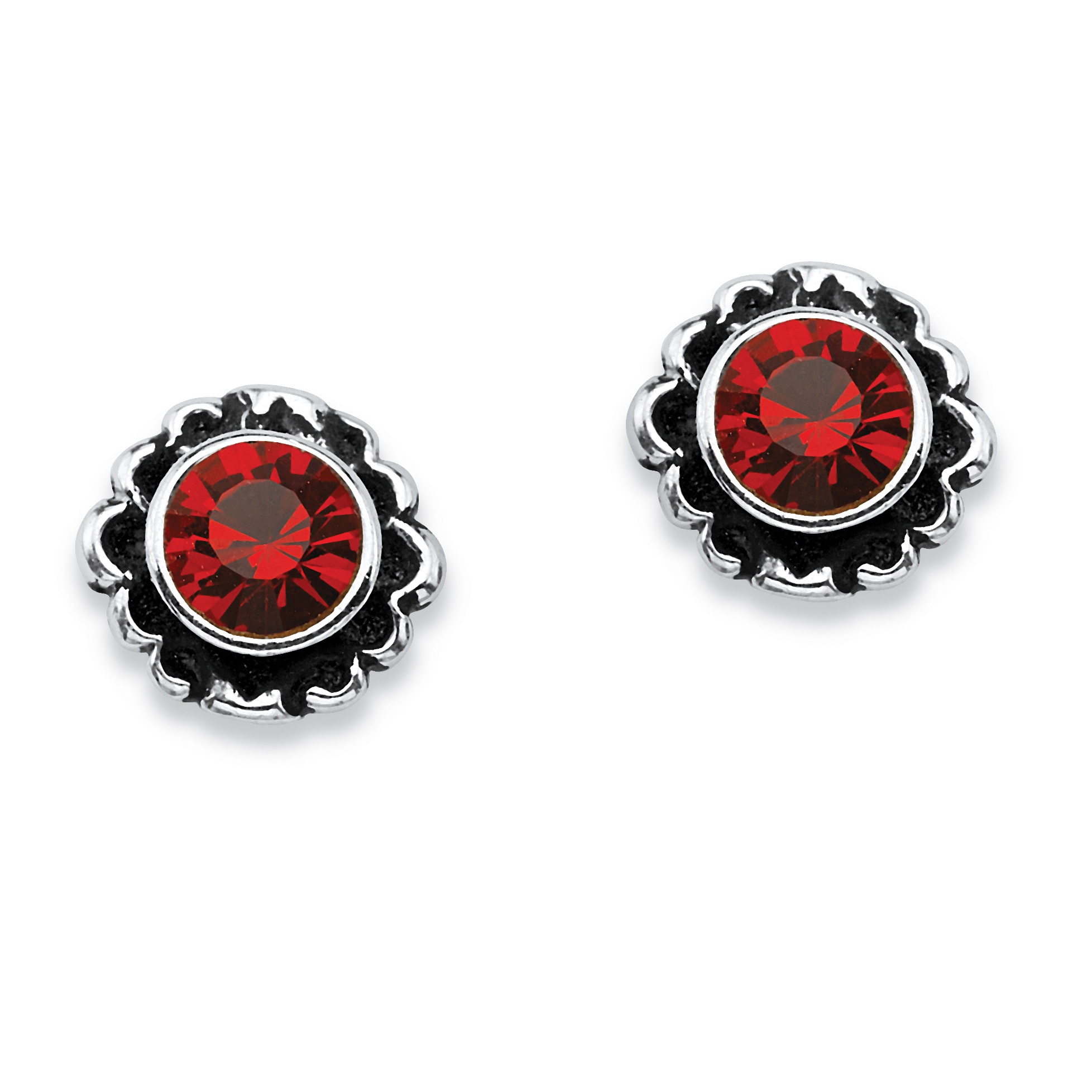 Sterling Silver Birthstones Simulated Earrings