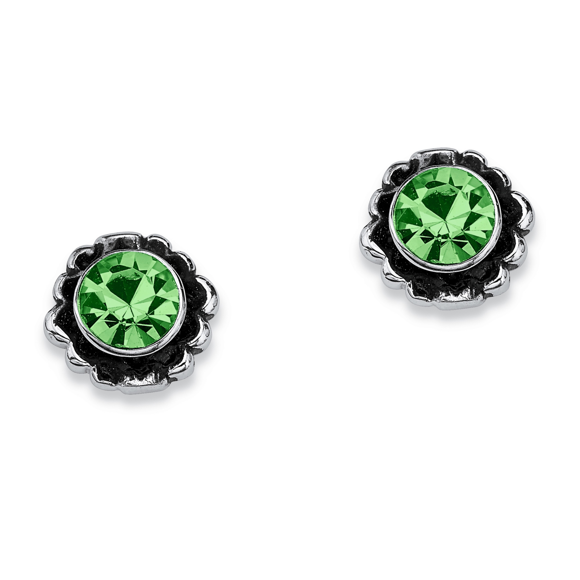 Sterling Silver Birthstones Simulated Earrings