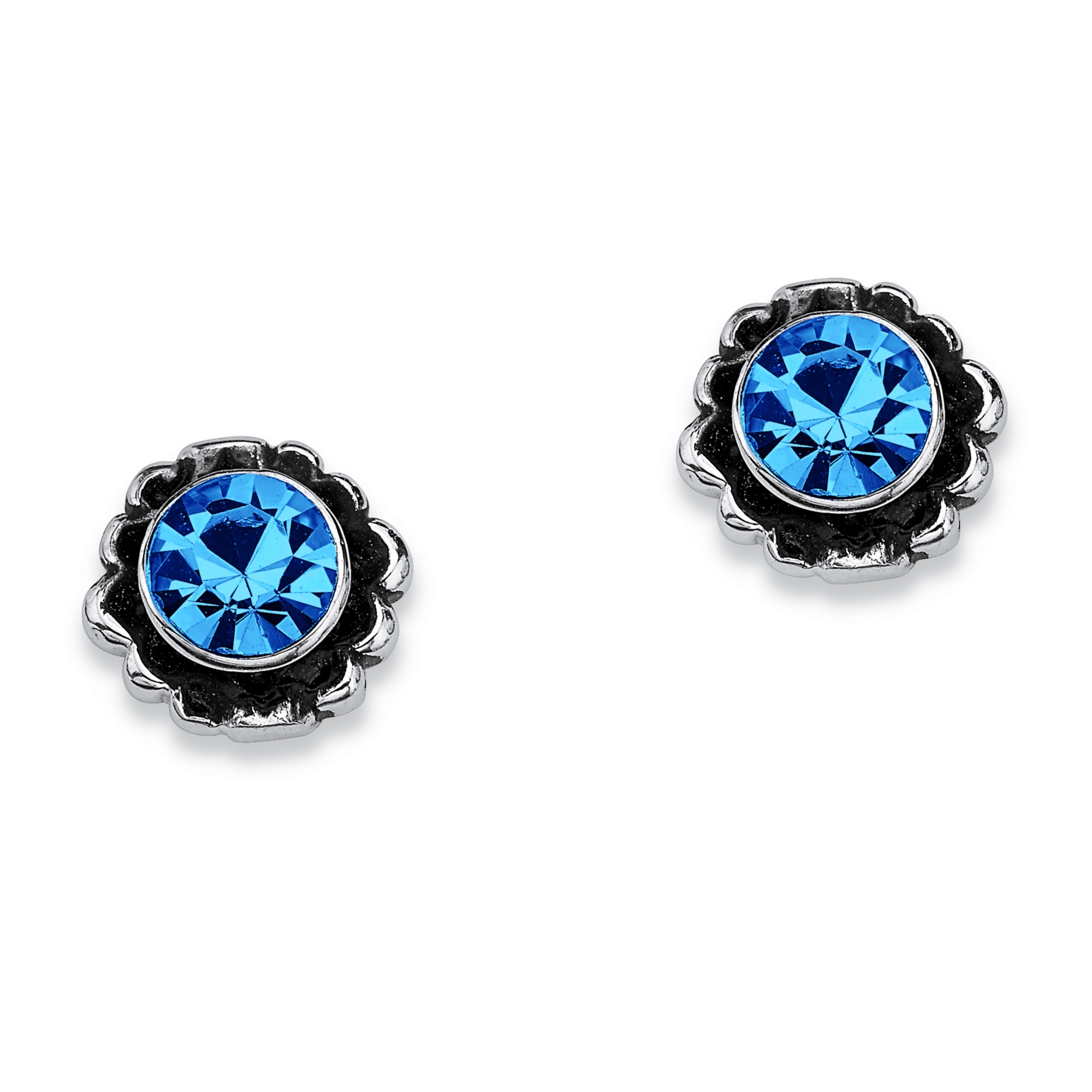 Sterling Silver Birthstones Simulated Earrings