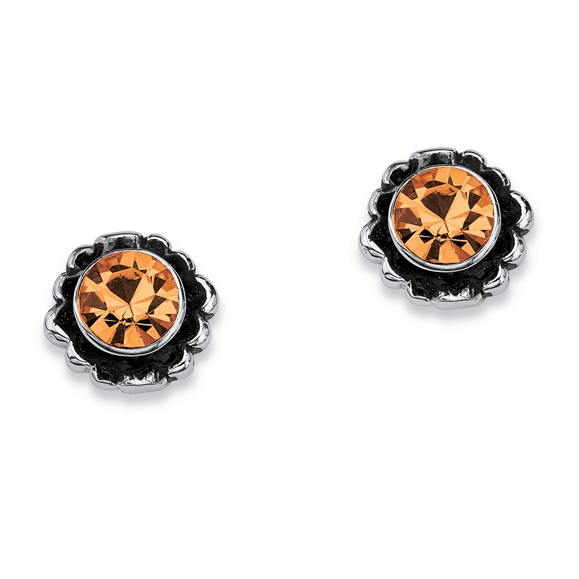 Sterling Silver Birthstones Simulated Earrings