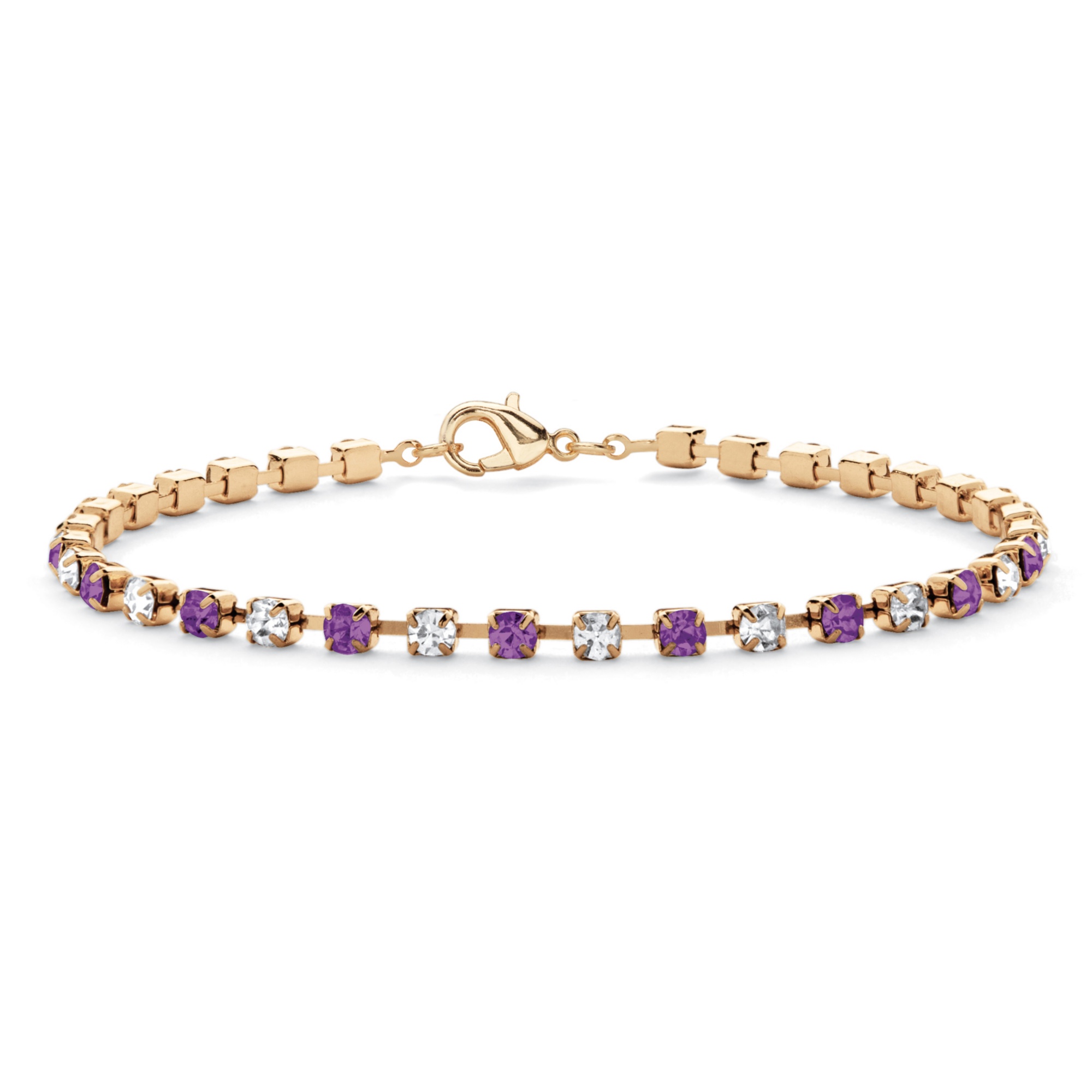 14k Gold-Plated Birthstone Bracelet 7 1/4"