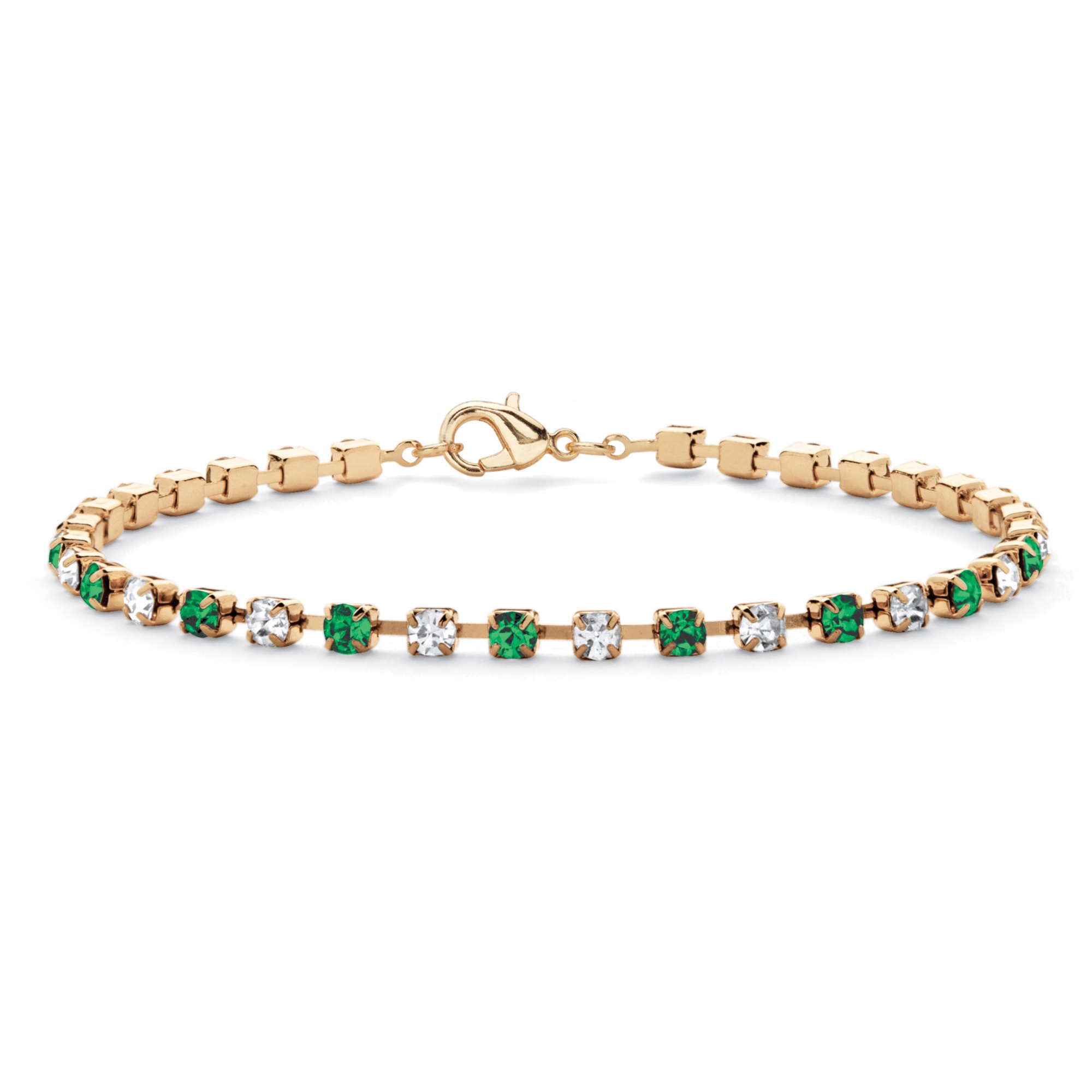 14k Gold-Plated Birthstone Bracelet 7 1/4"