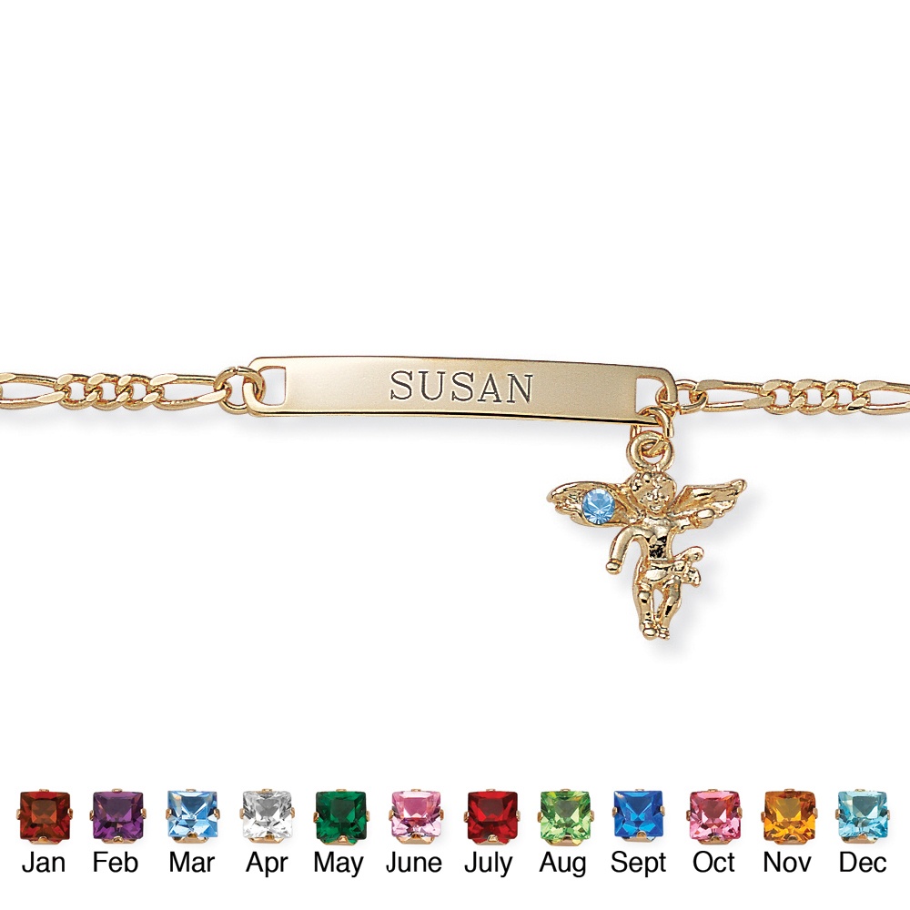 Goldtone Birthstone Bracelet 7"