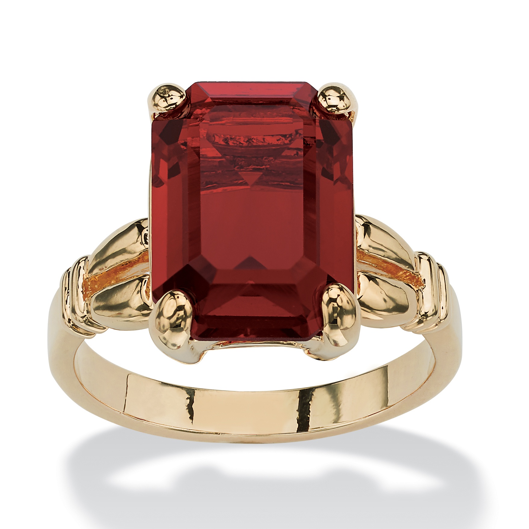14k Gold-Plated Birthstone Simulated Ring