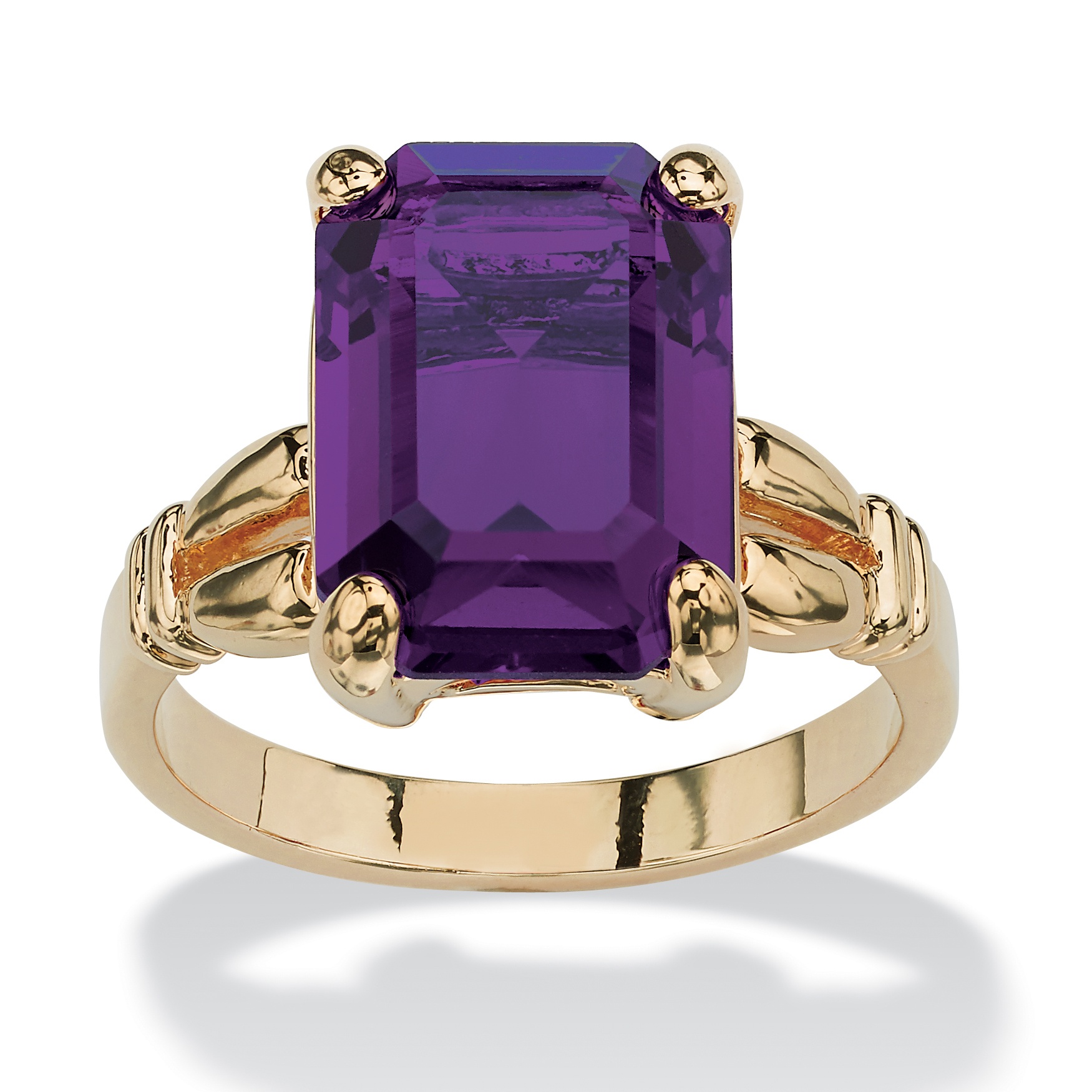 14k Gold-Plated Birthstone Simulated Ring