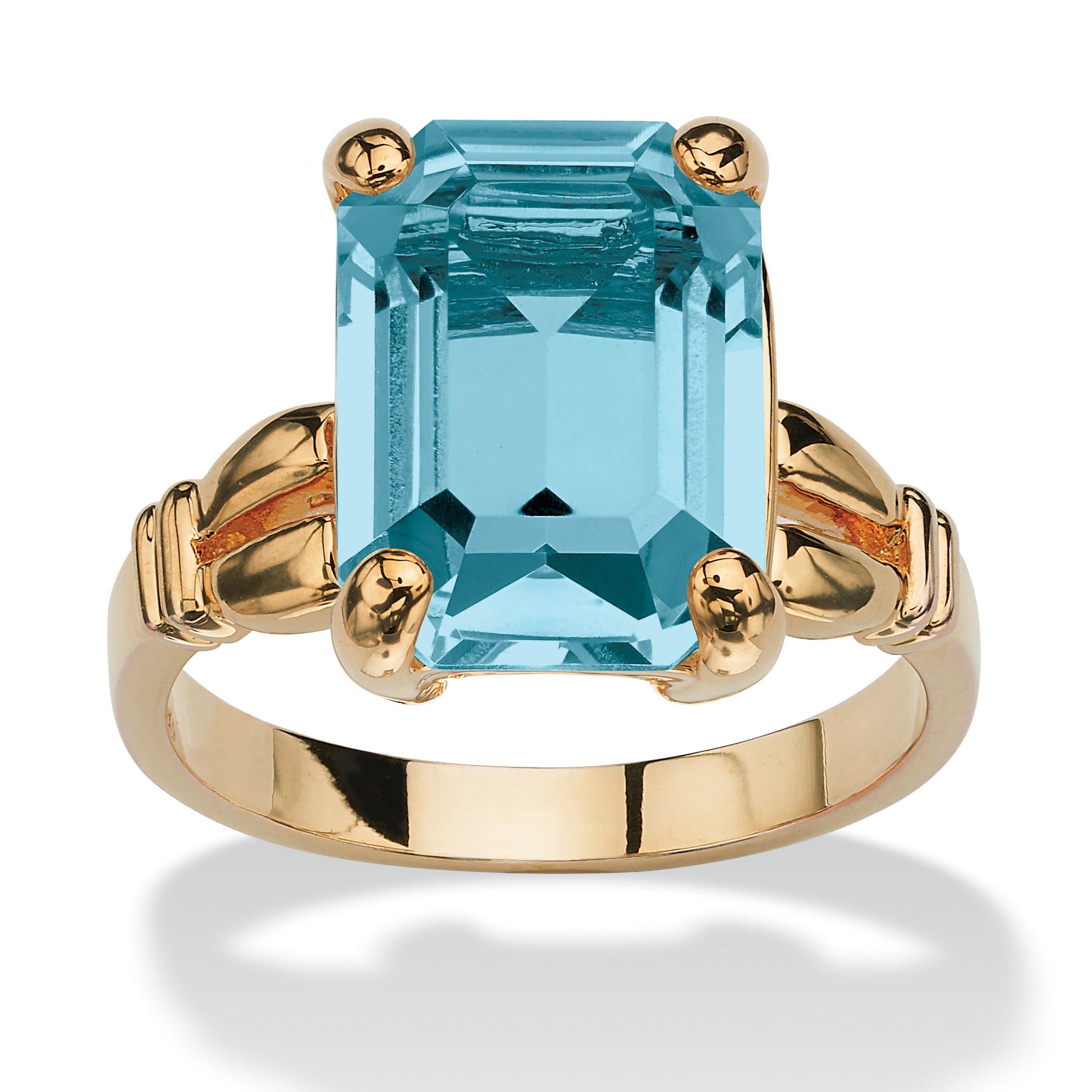 14k Gold-Plated Birthstone Simulated Ring
