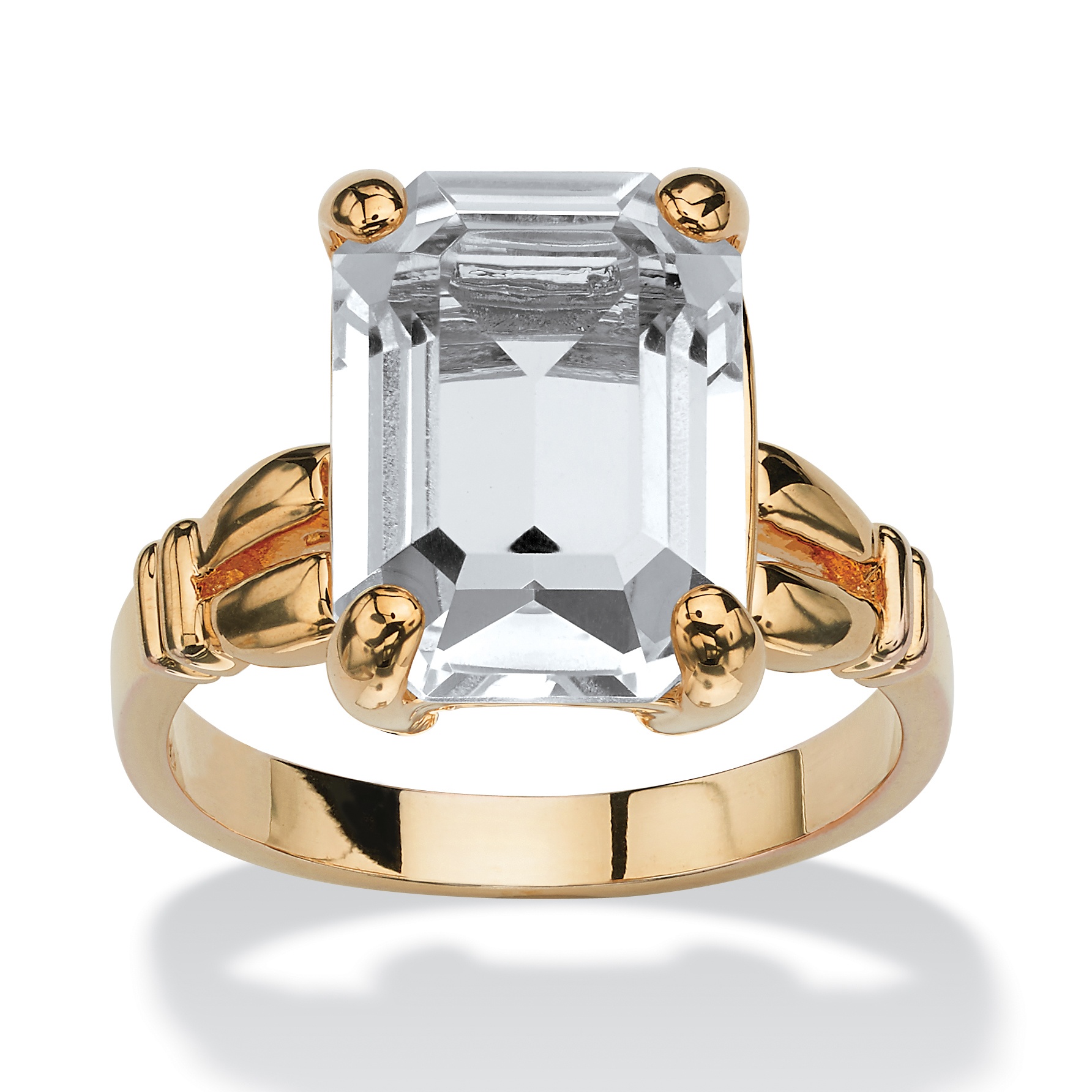 14k Gold-Plated Birthstone Simulated Ring
