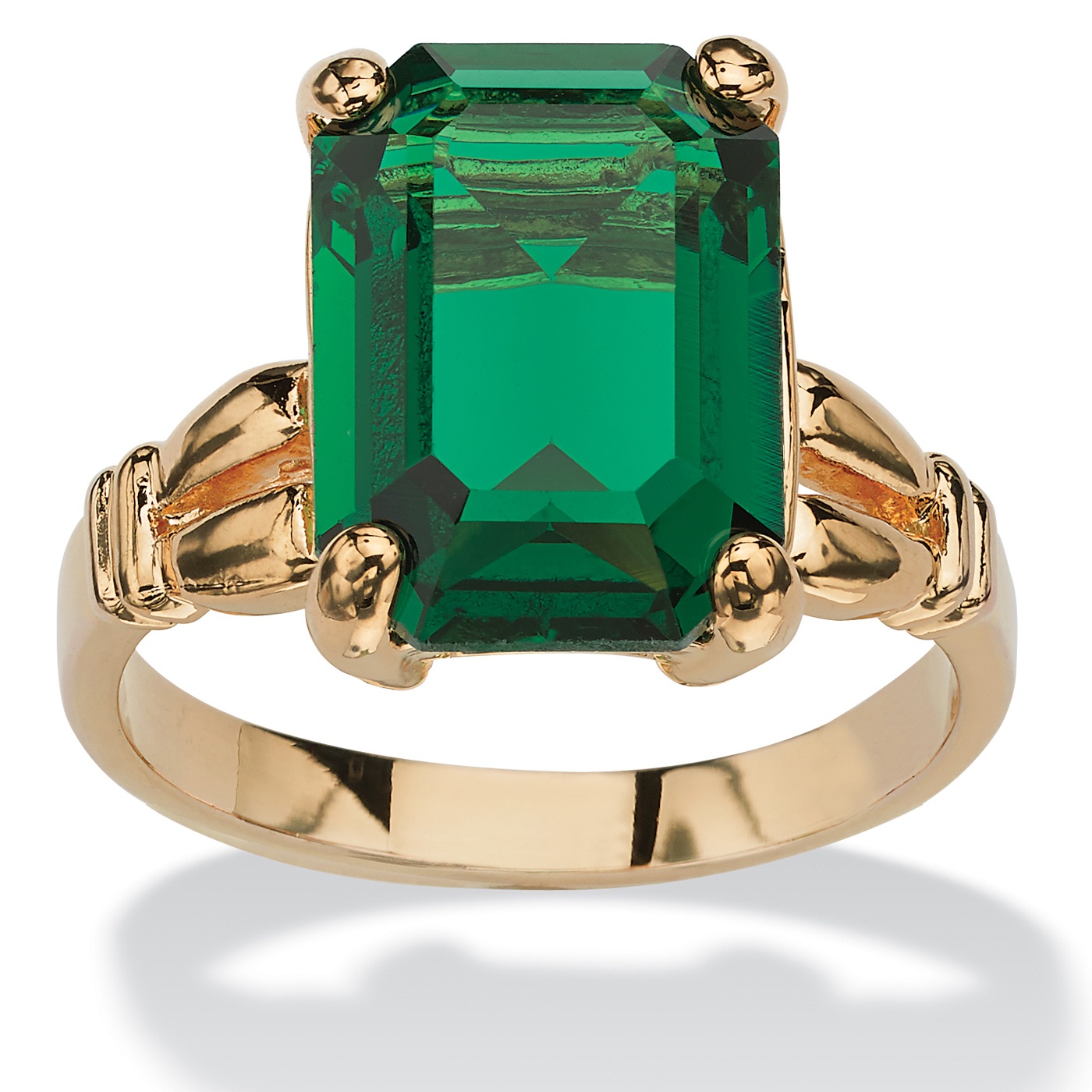 14k Gold-Plated Birthstone Simulated Ring