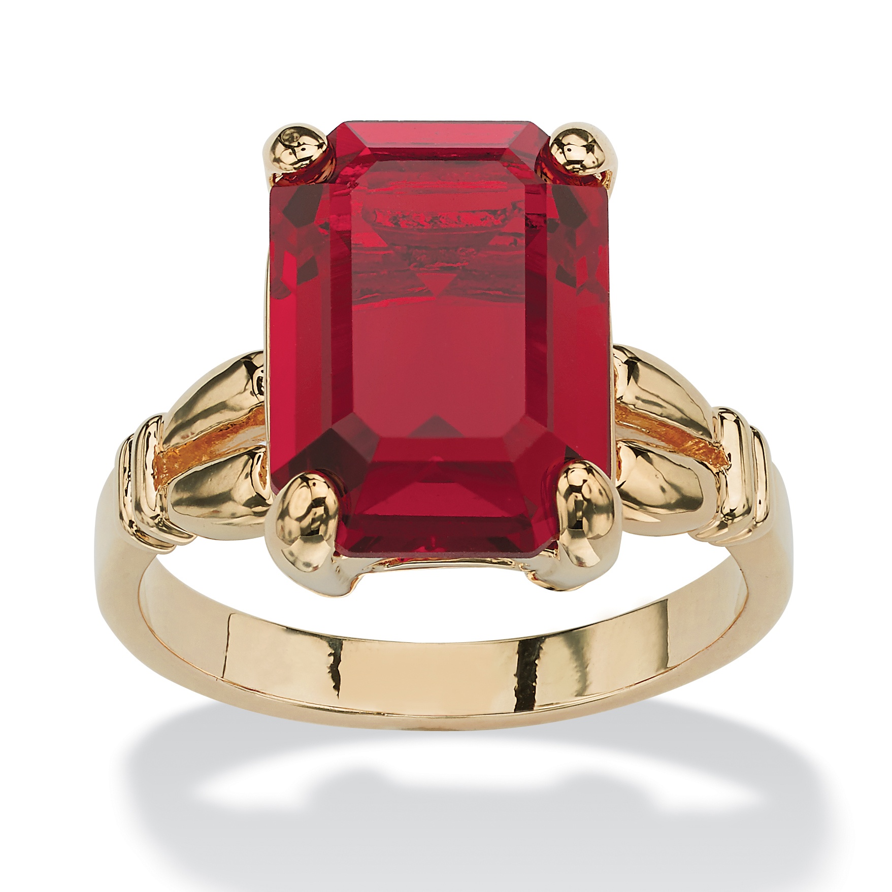 14k Gold-Plated Birthstone Simulated Ring