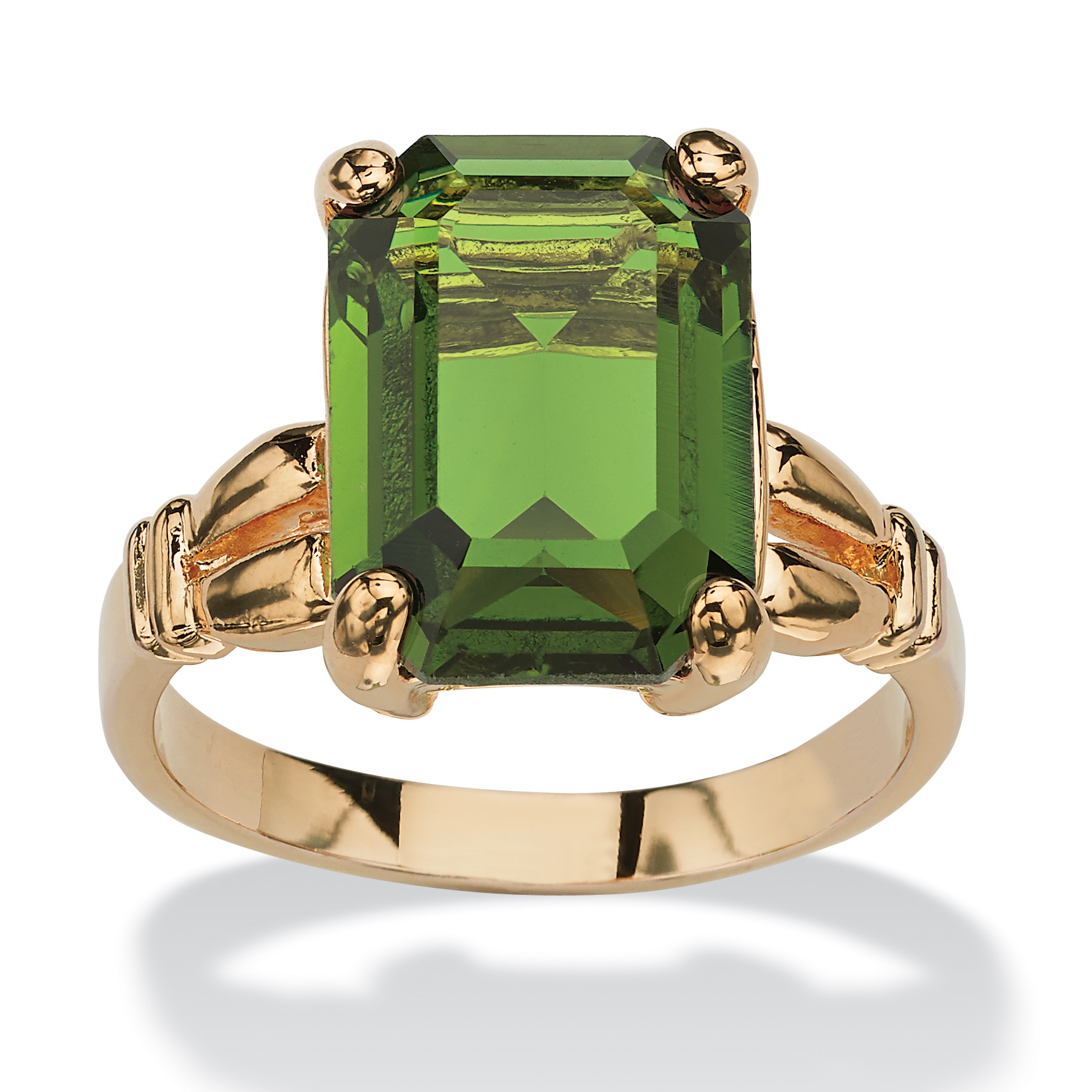 14k Gold-Plated Birthstone Simulated Ring