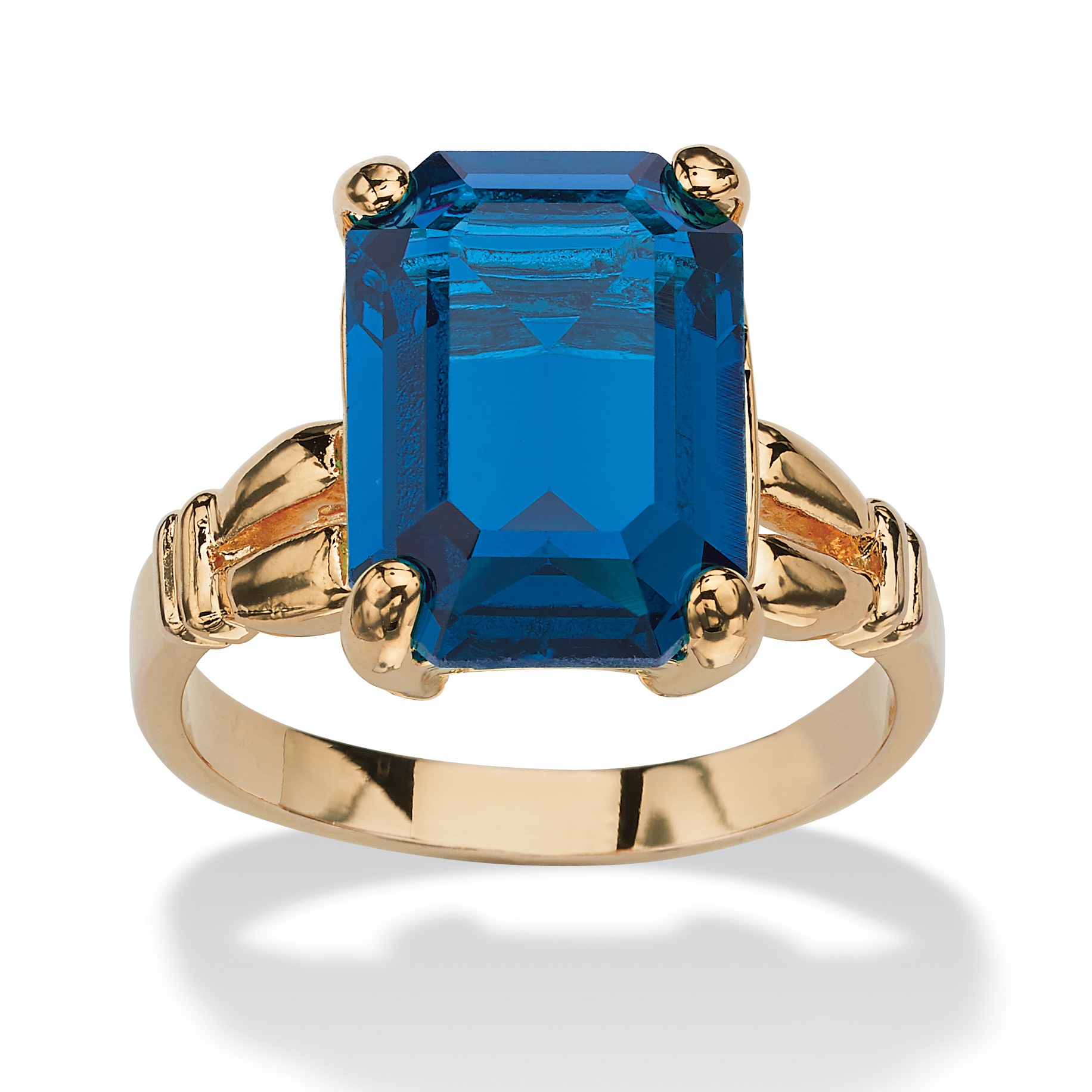 14k Gold-Plated Birthstone Simulated Ring