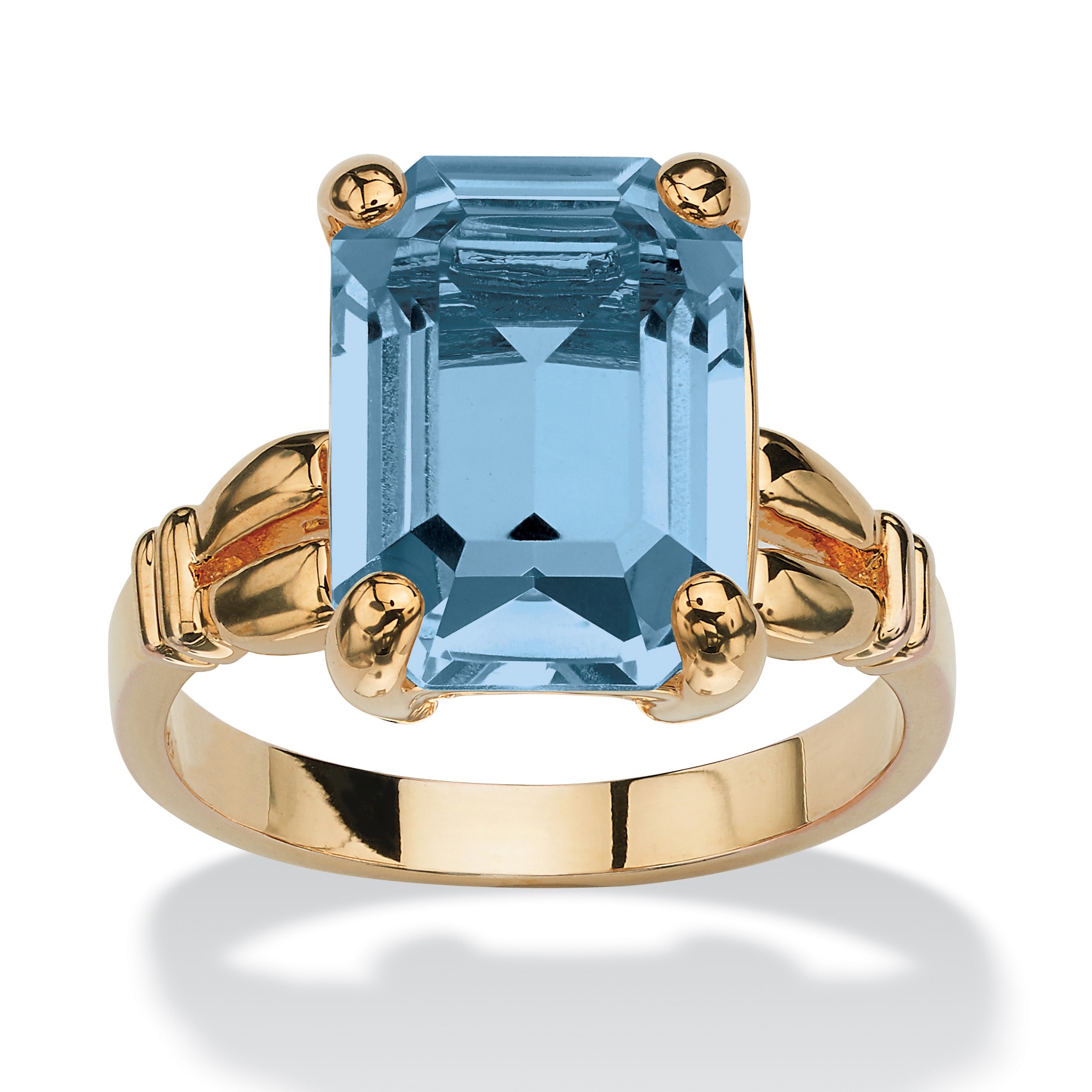 14k Gold-Plated Birthstone Simulated Ring