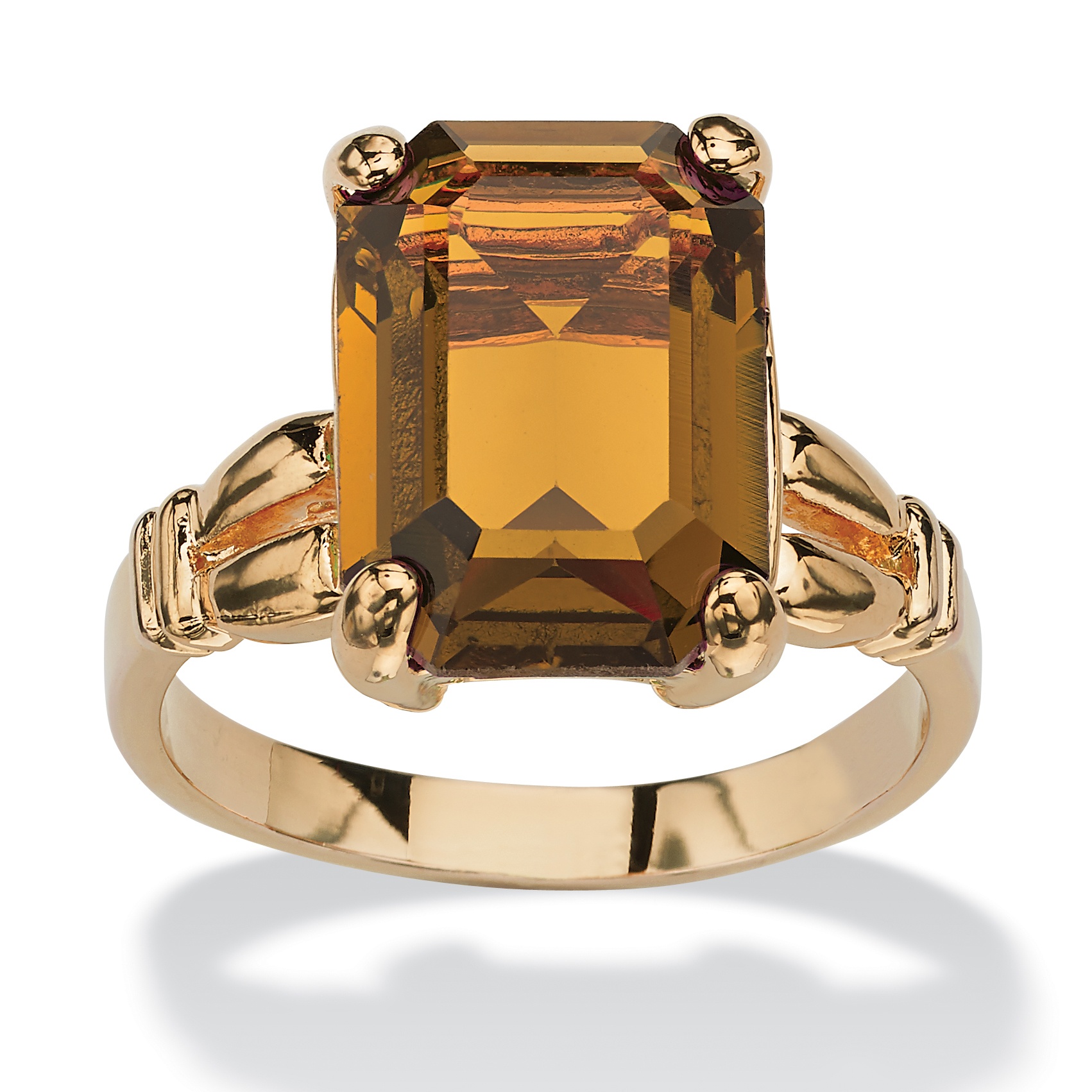 14k Gold-Plated Birthstone Simulated Ring