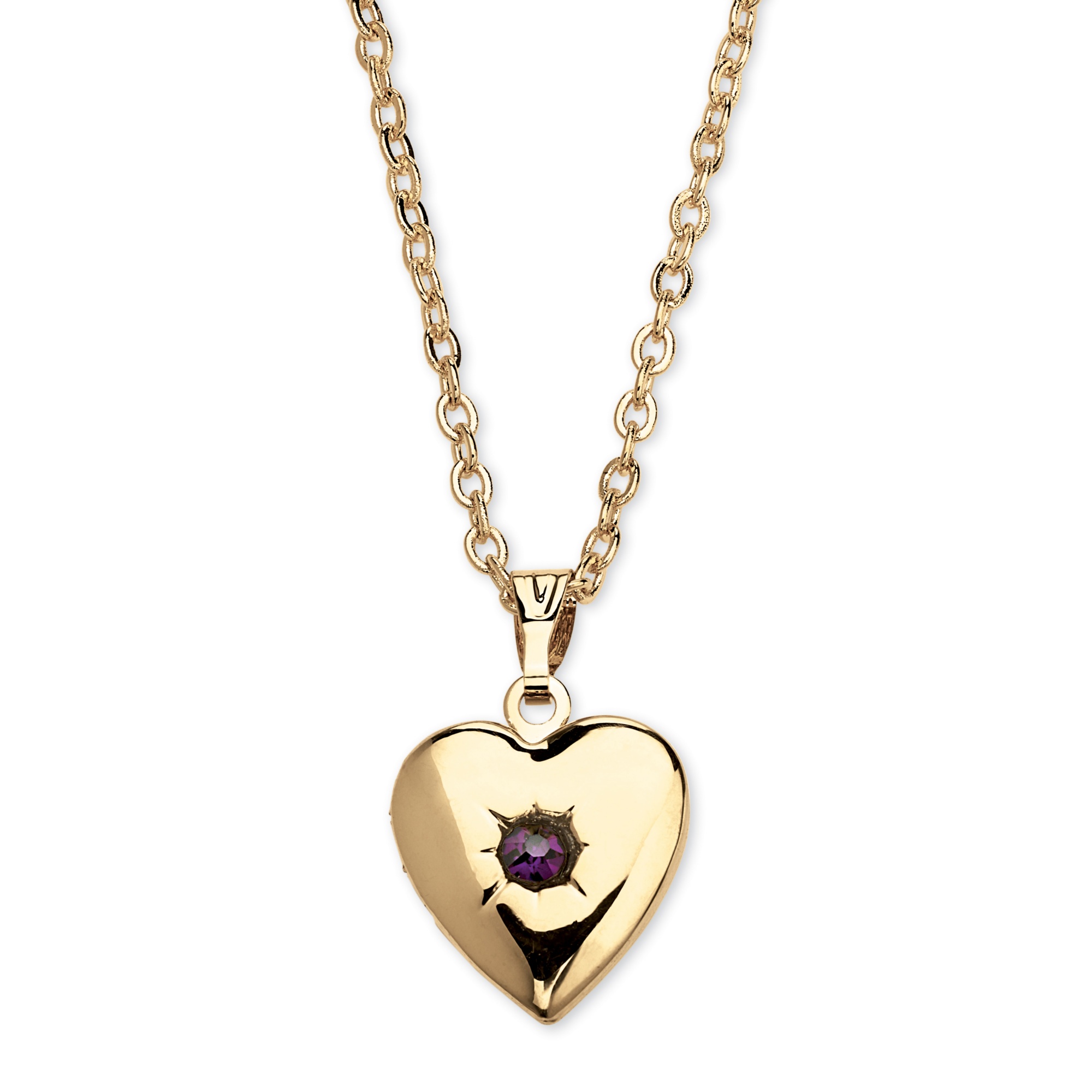 Goldtone Birthstone Heart Locket