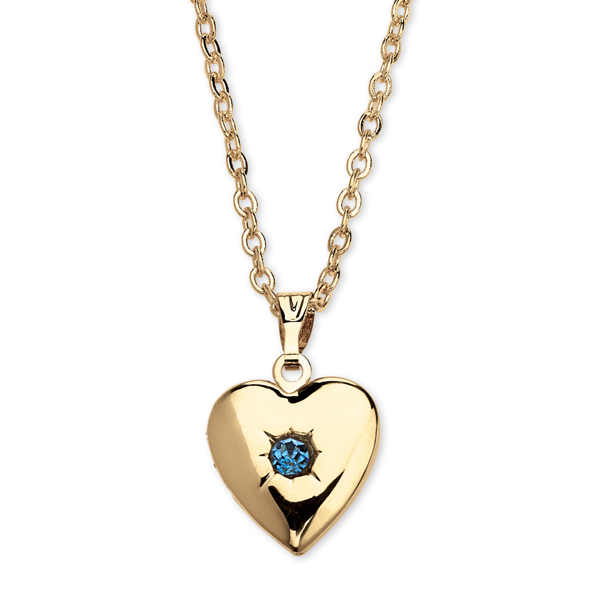 Goldtone Birthstone Heart Locket