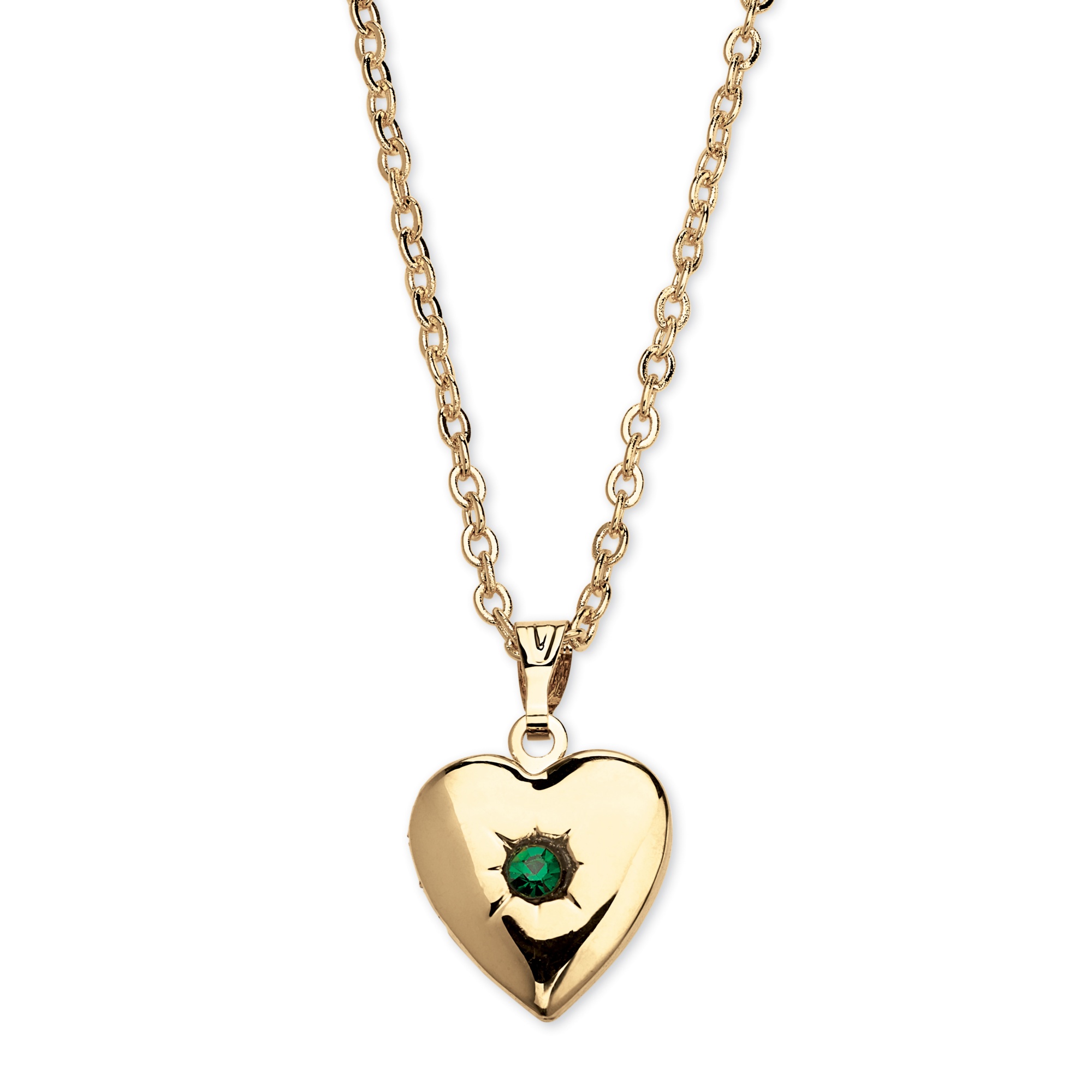 Goldtone Birthstone Heart Locket