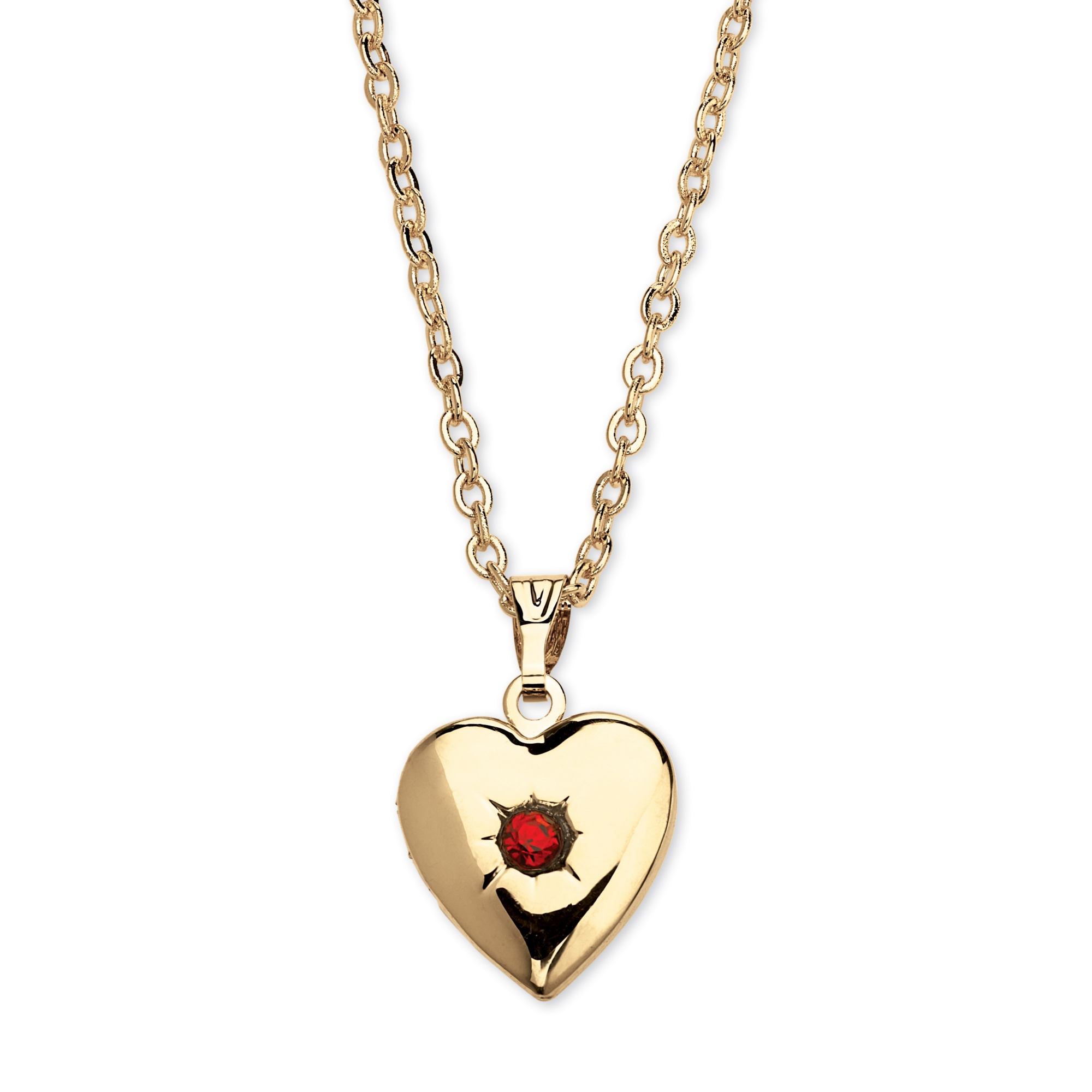Goldtone Birthstone Heart Locket