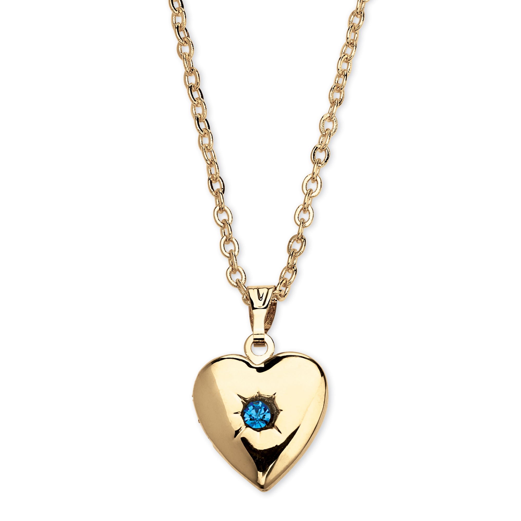 Goldtone Birthstone Heart Locket