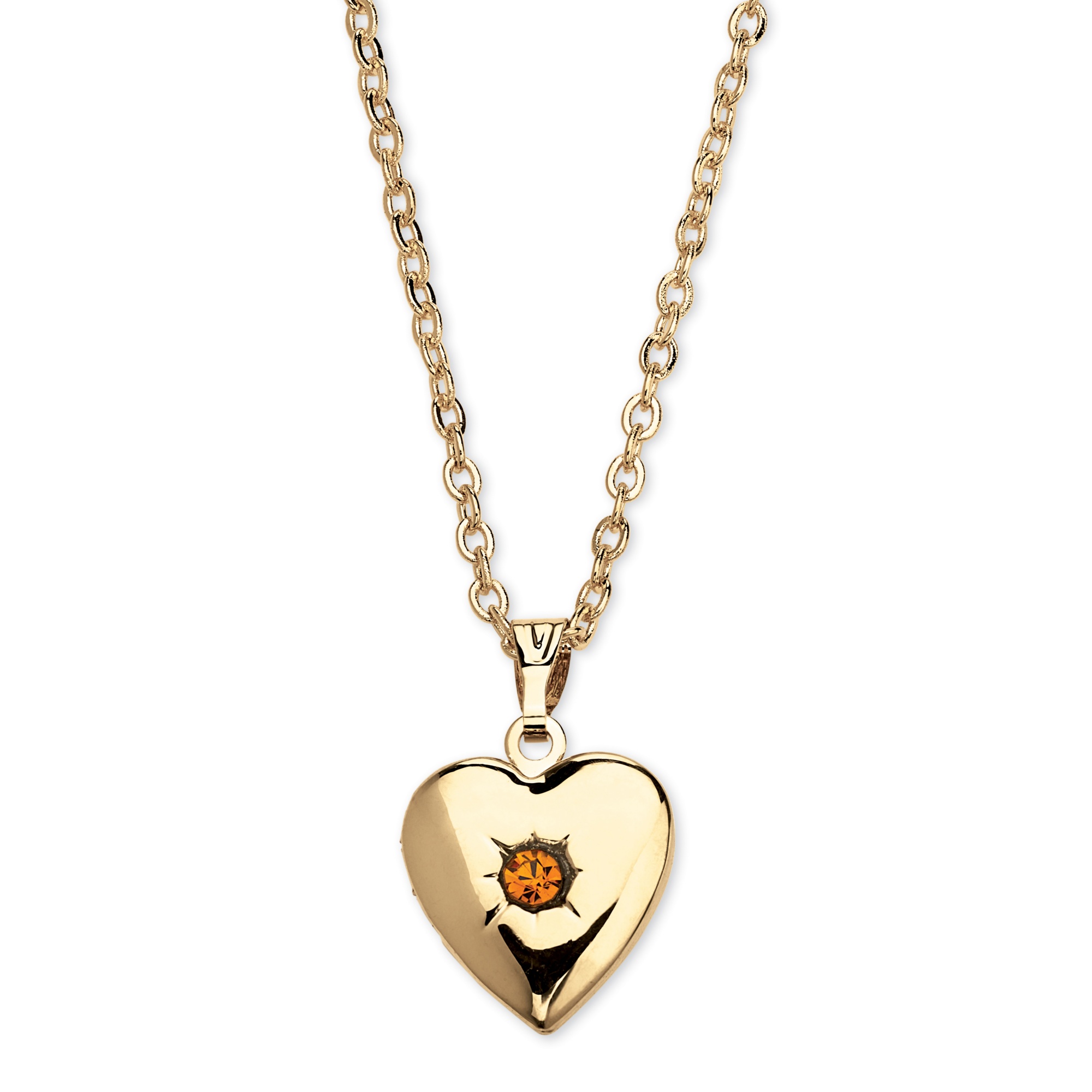 Goldtone Birthstone Heart Locket