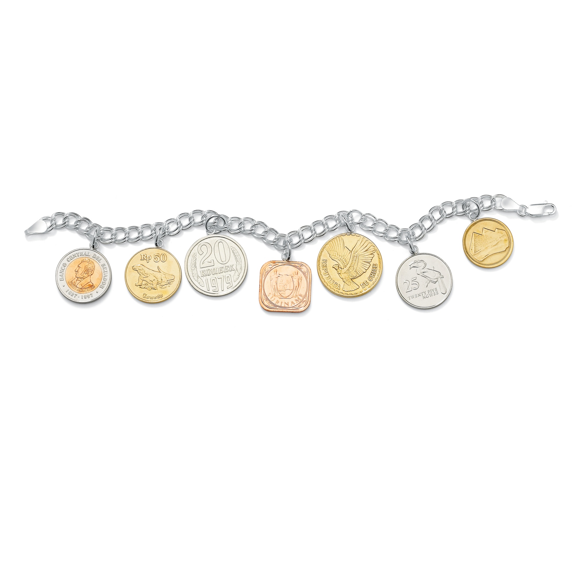 Gold Over Silver Tutone No Stone Bracelet(Women's)