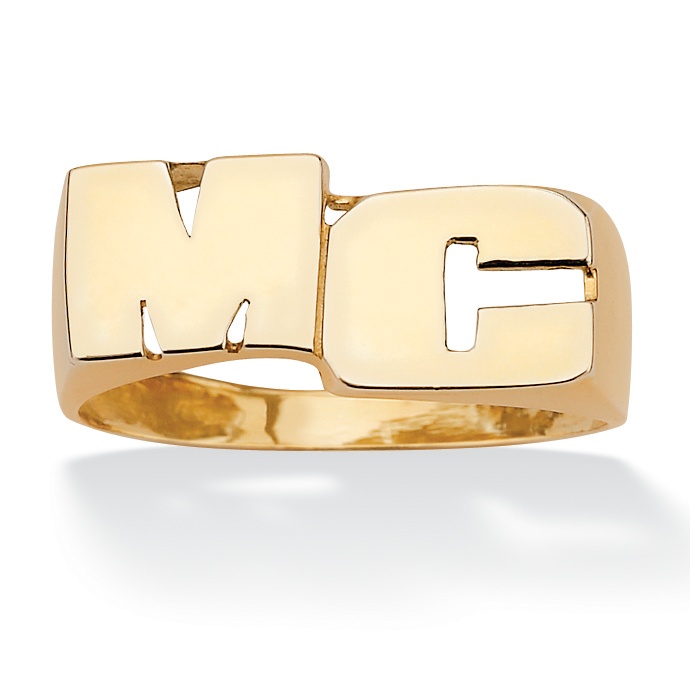 Gold Over Silver Personalized Ring