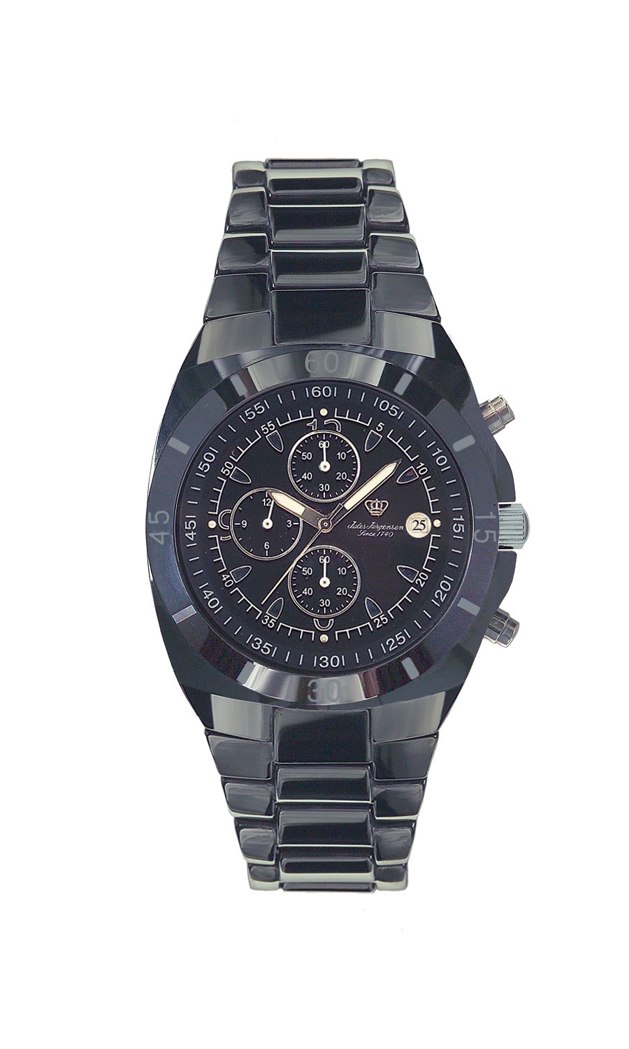 Men's Jules J&uuml;rgensen Black Ceramic Sport Watch