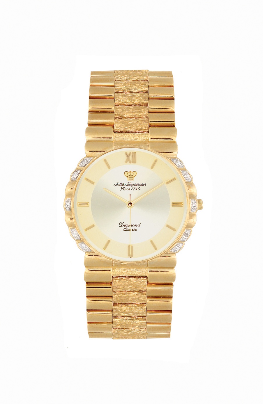 Men's Jules J&uuml;rgensen Diamond Accent Goldtone Watch