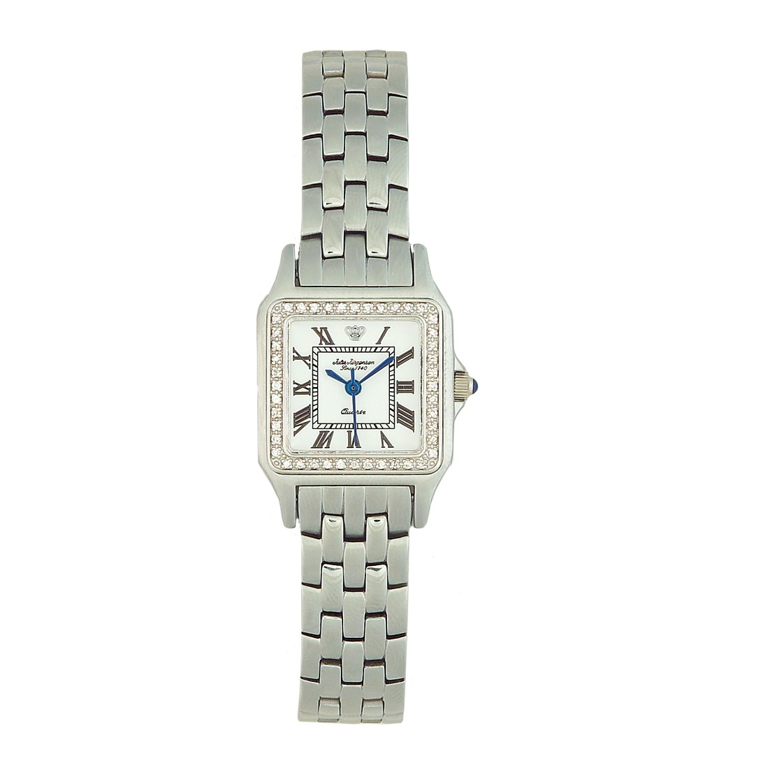 Ladies Jules J&uuml;rgensen Diamond Accent Silvertone Watch