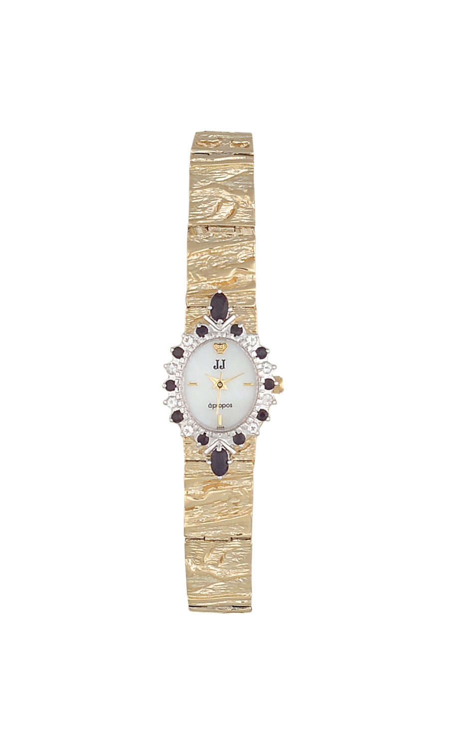Ladies Jules J&uuml;rgensen Sapphire and White Topaz Goldtone Watch