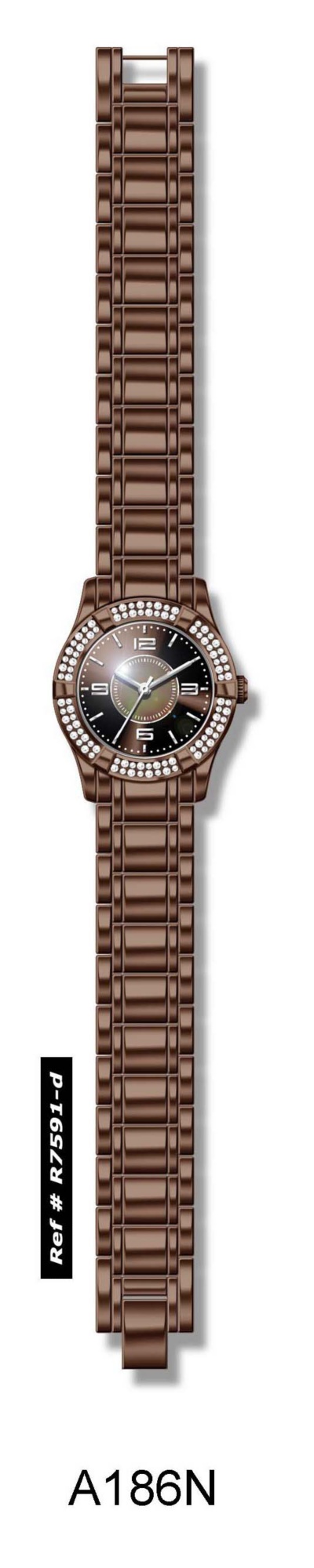Ladies Jules J&uuml;rgensen Swarovski Crystal Browntone Watch