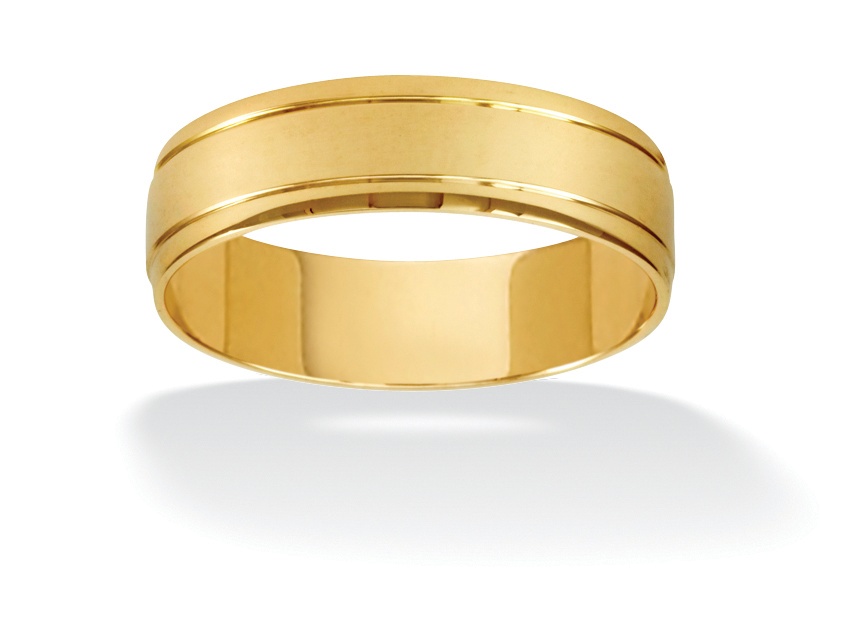 10K Gold Men's Comfort-Fit Wedding Band