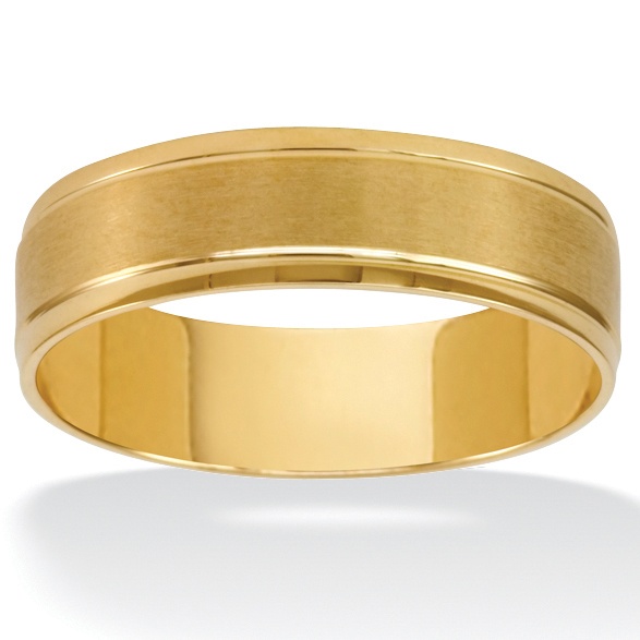 Men's 10k Gold Comfort-Fit Wedding Band Ring