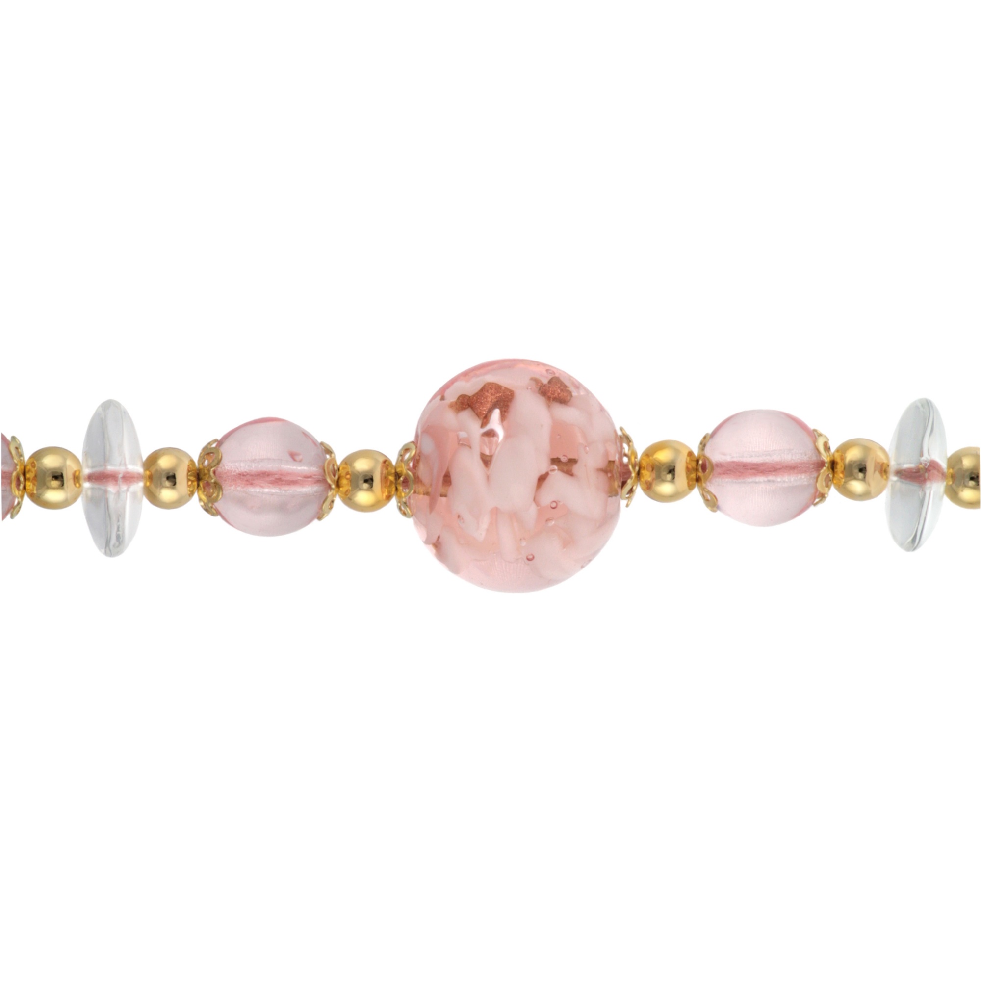14K Gold-Plated Genuine Venetiaurum Murano Glass Beaded Bracelet