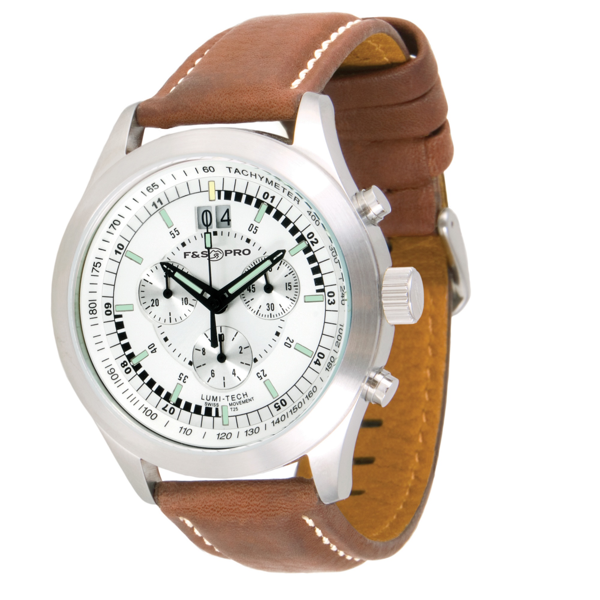 Stainless Steel Men's Field & Stream Lumi-Tech Field Chronograph Watch