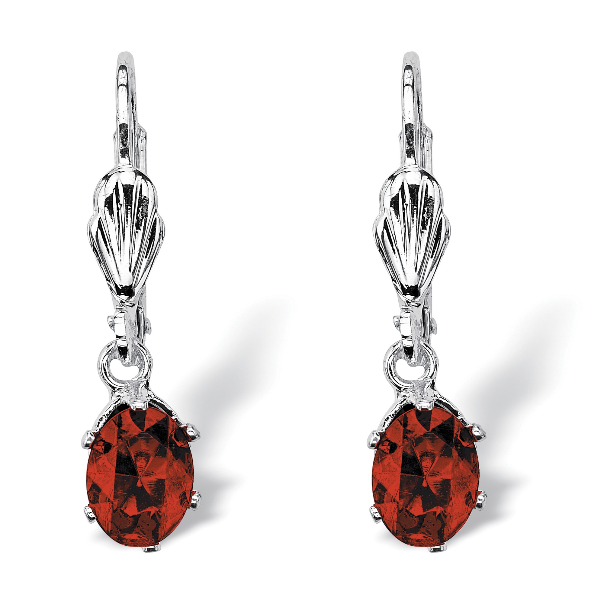 Silver Tone Birthstone Pierced Earrings