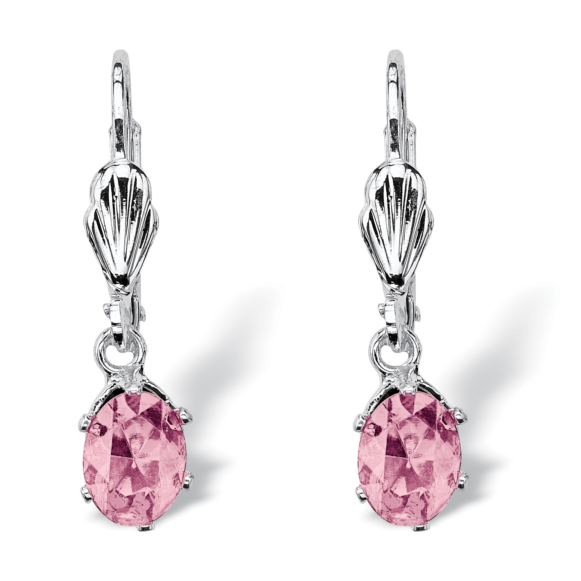 Silver Tone Birthstone Pierced Earrings