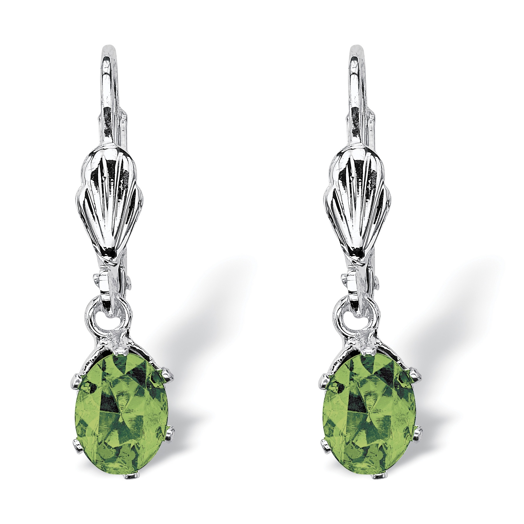 Silver Tone Birthstone Pierced Earrings