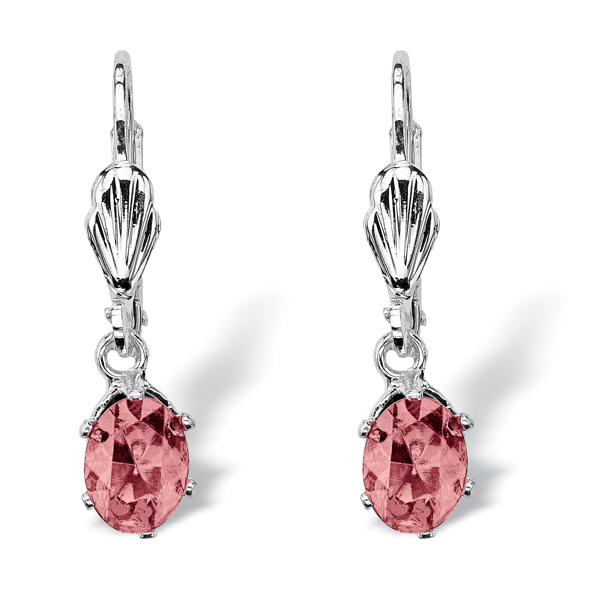 Silver Tone Birthstone Pierced Earrings