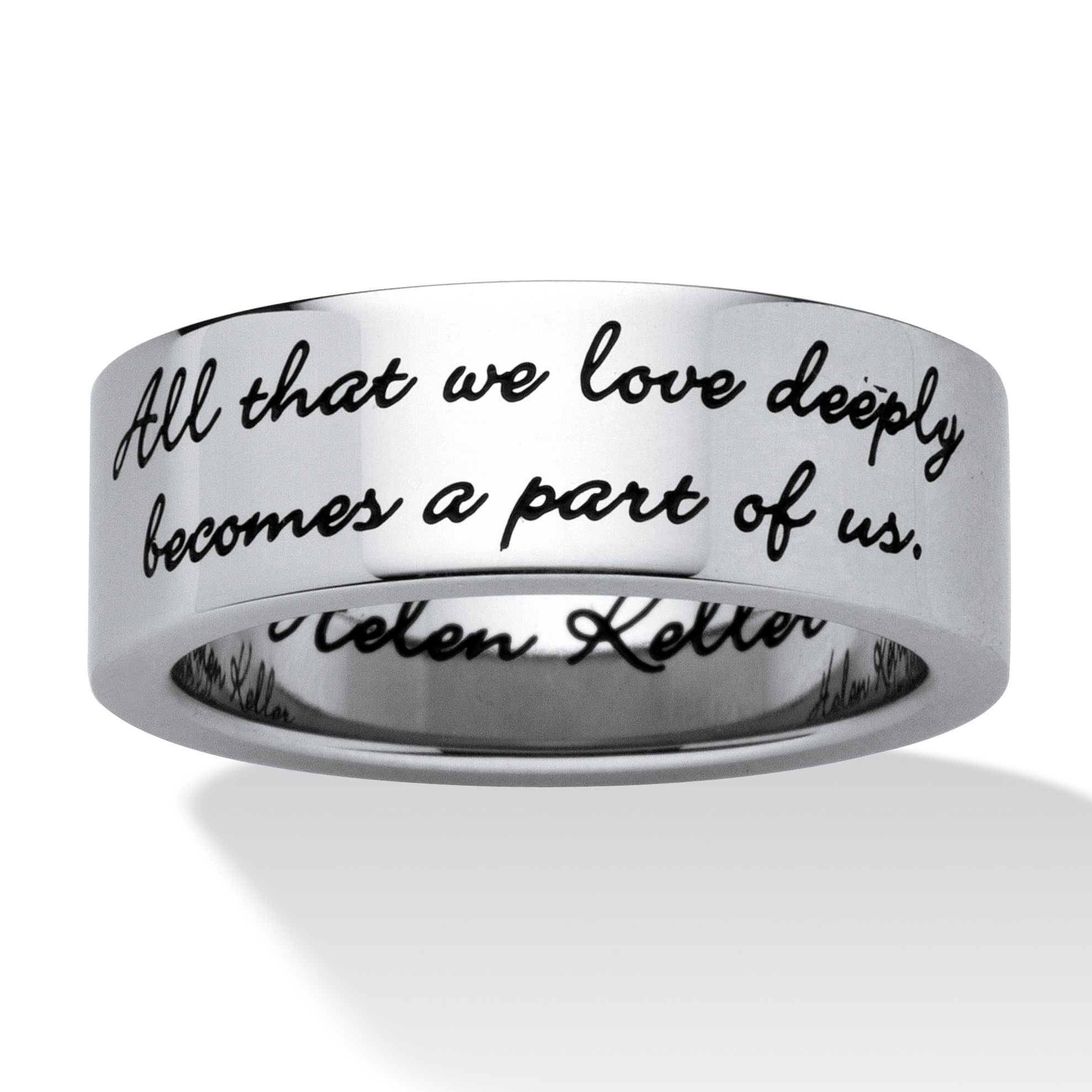 Stainless Steel Inspirational Helen Keller Message Band