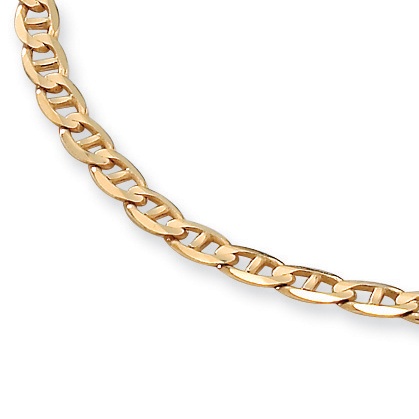 10K Gold Mariner-Link Necklace Chain