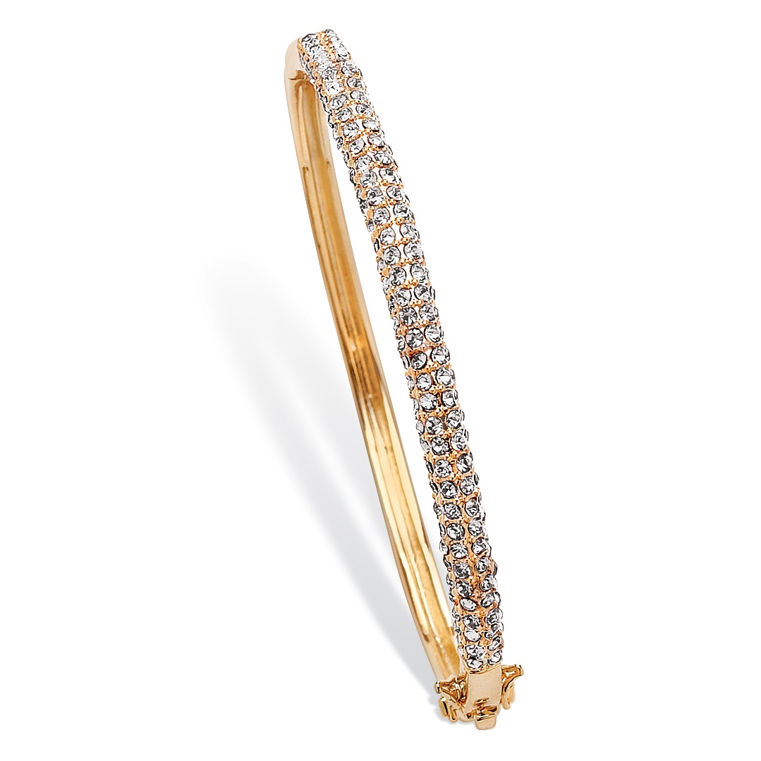 14k Gold-Plated Birthstone Bangle Bracelet