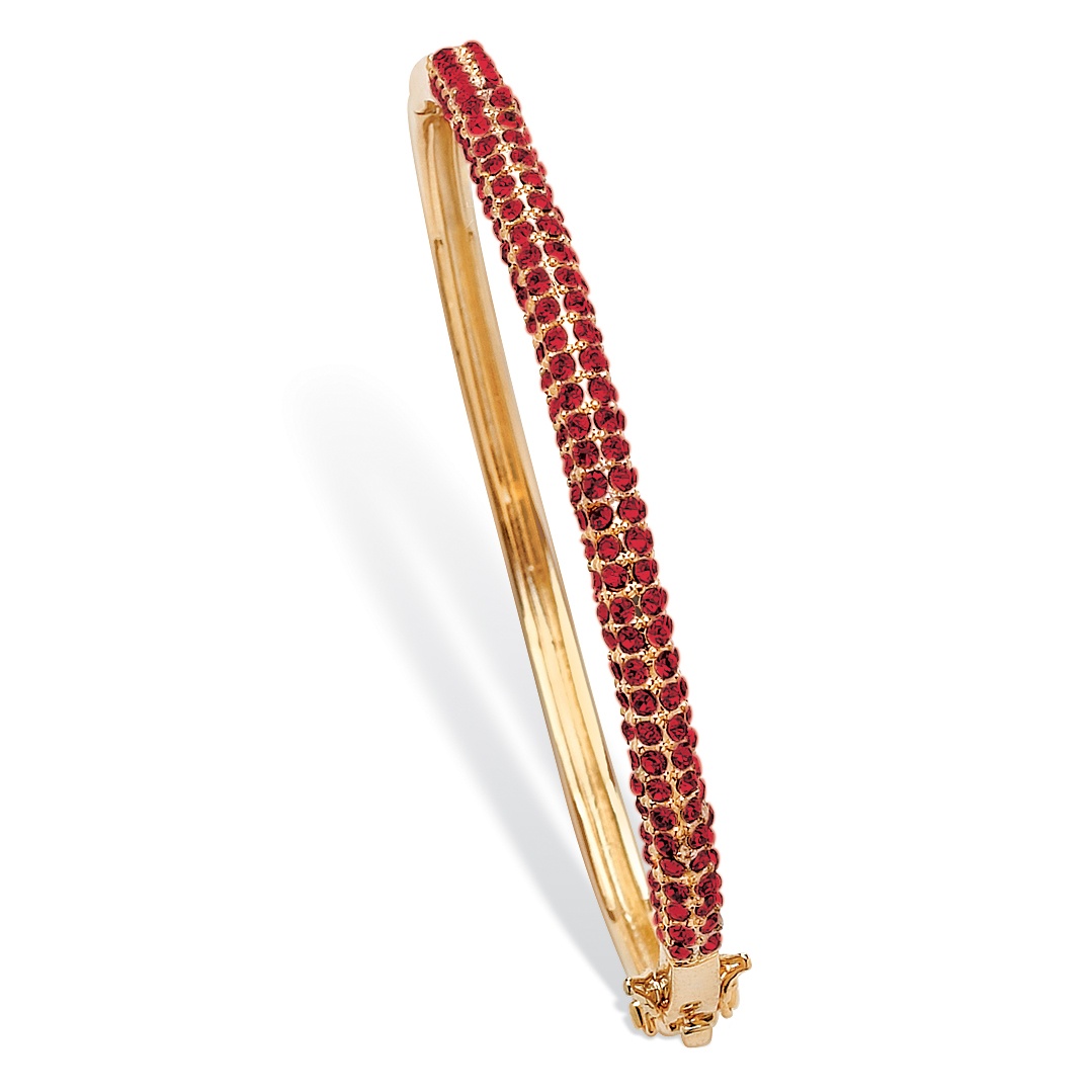 14k Gold-Plated Birthstone Bangle Bracelet