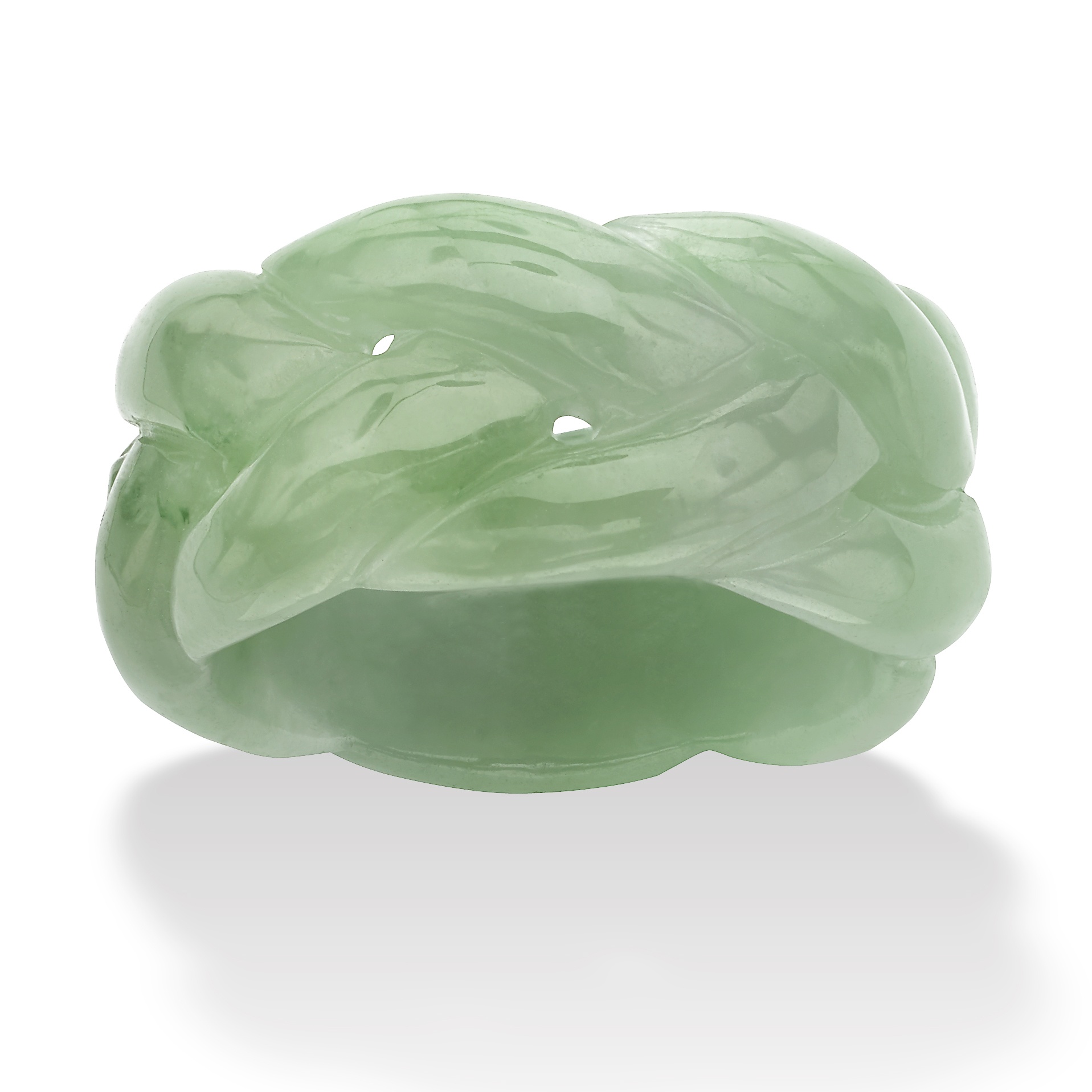Green Jade Braided Eternity Band