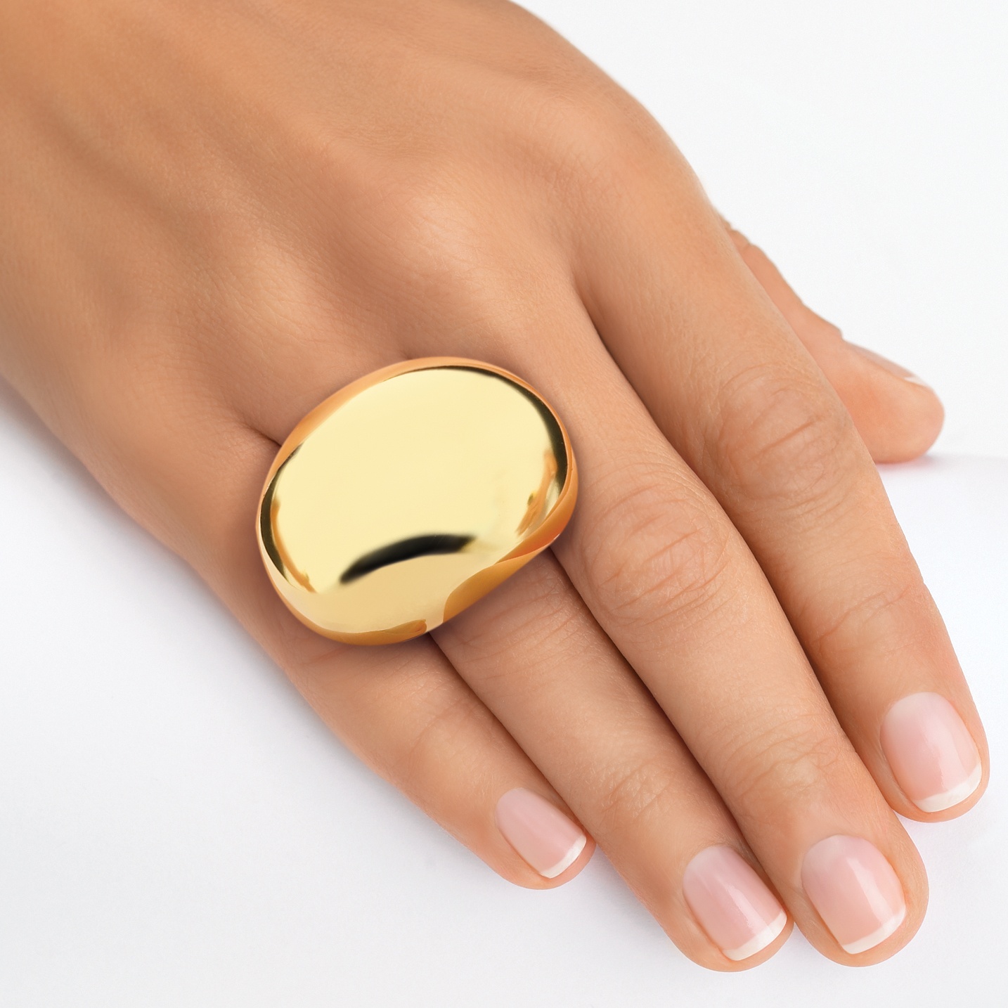 14k Gold-Plated Spiraled Dome Ring