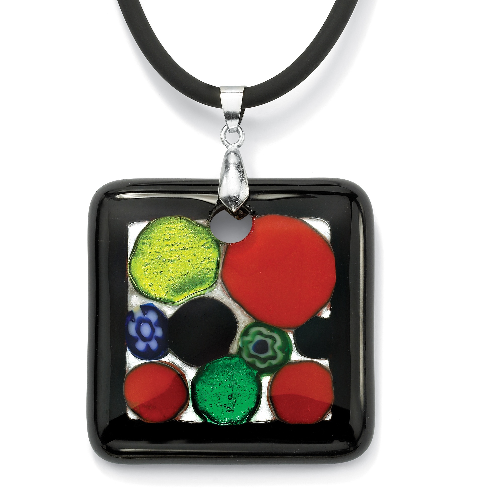 Sterling Silver Glass Pendant (Women's)