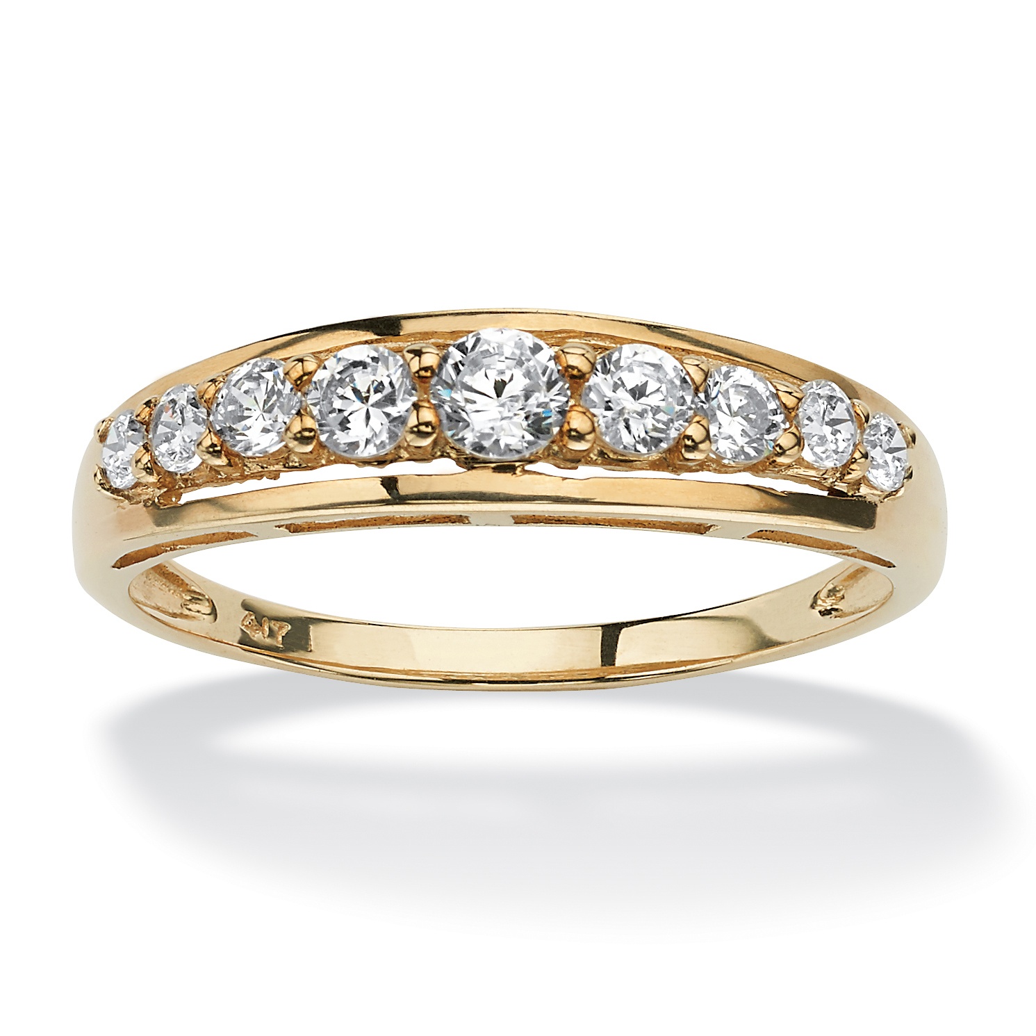 10k Gold DiamonUltra&trade; Cubic Zirconia White Anniversary Women's Ring