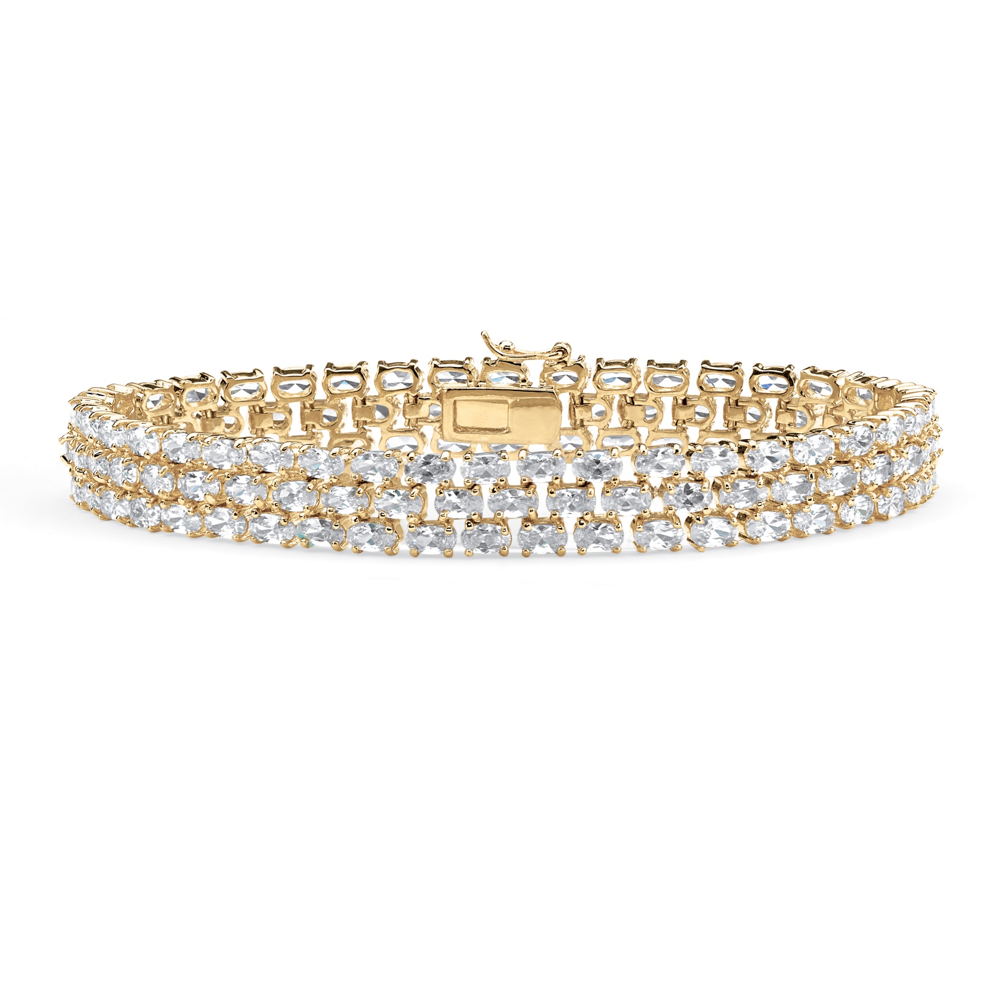 18k Gold-Plated DiamonUltra&trade; Cubic Zirconia Tennis Bracelet 8 1/2"