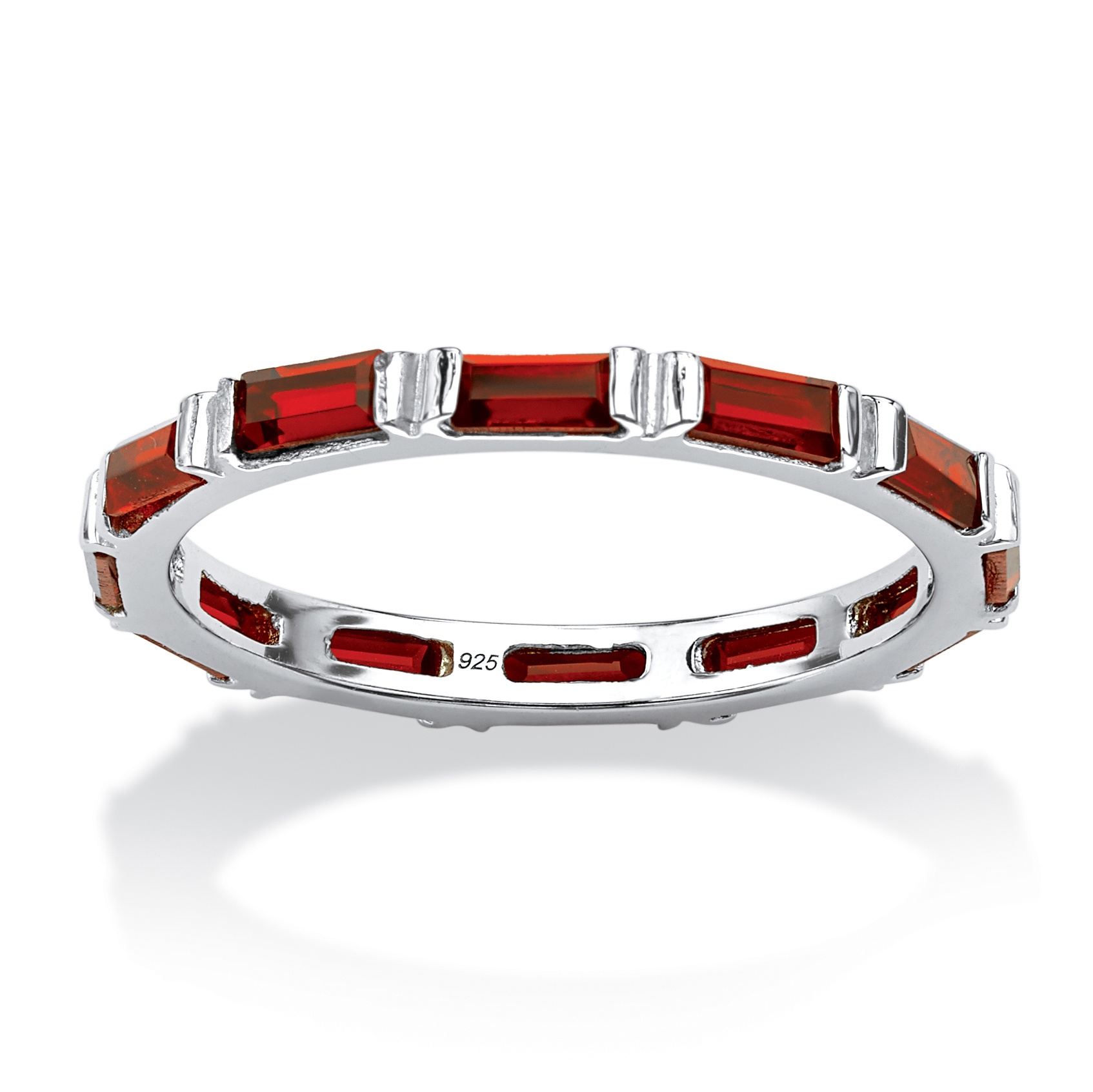 Sterling Silver Birthstone Classic Eternity Band