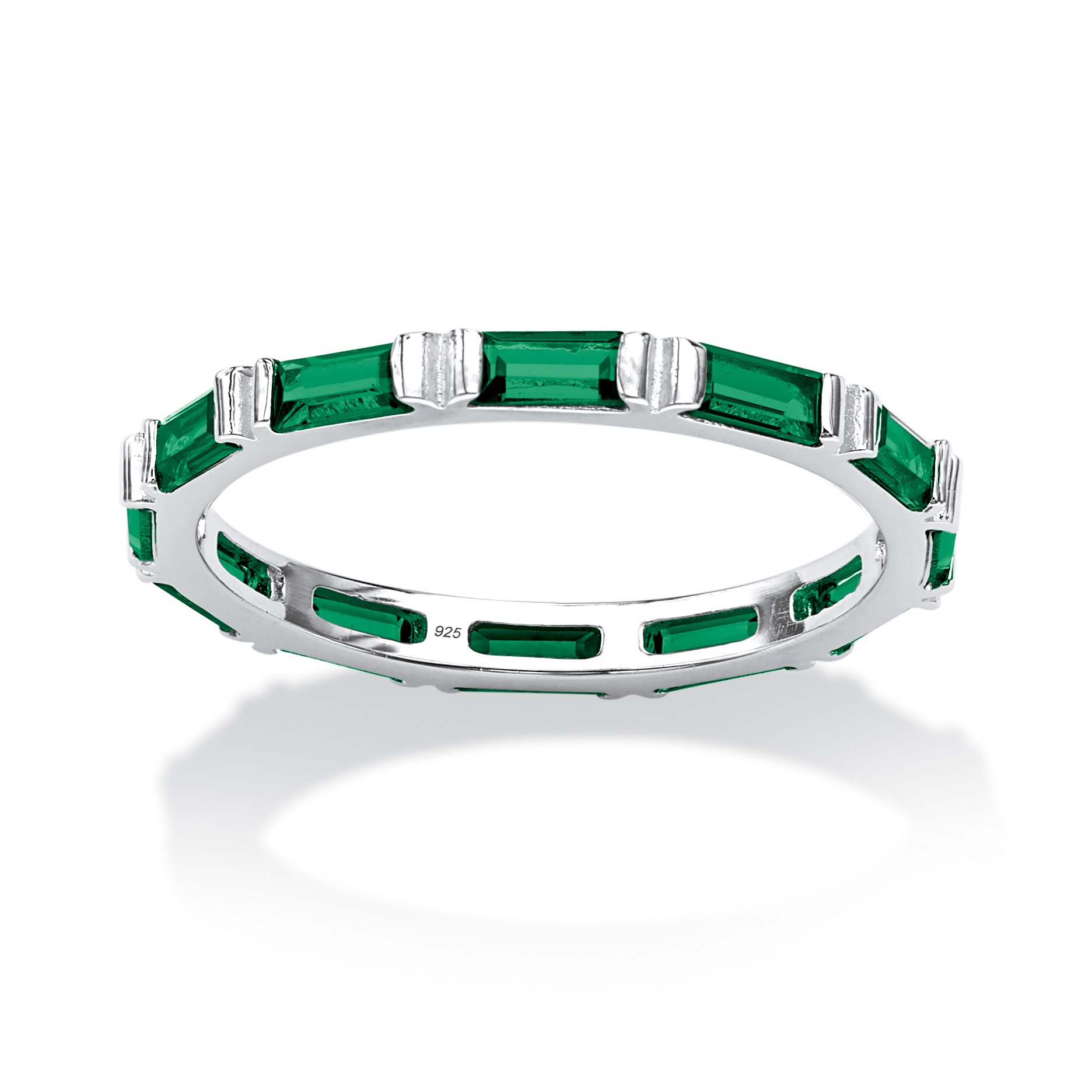 Sterling Silver Birthstone Classic Eternity Band